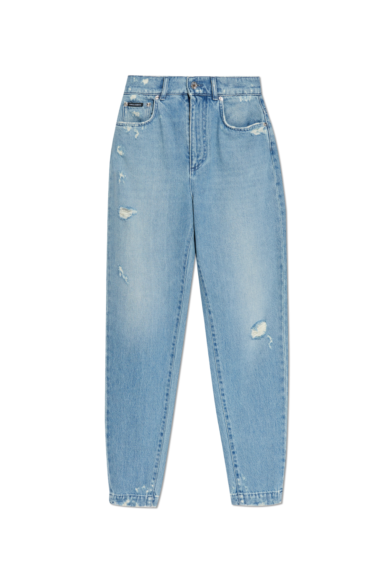 Dolce & Gabbana Jeansy Z Logo, Kobiety, Niebieski