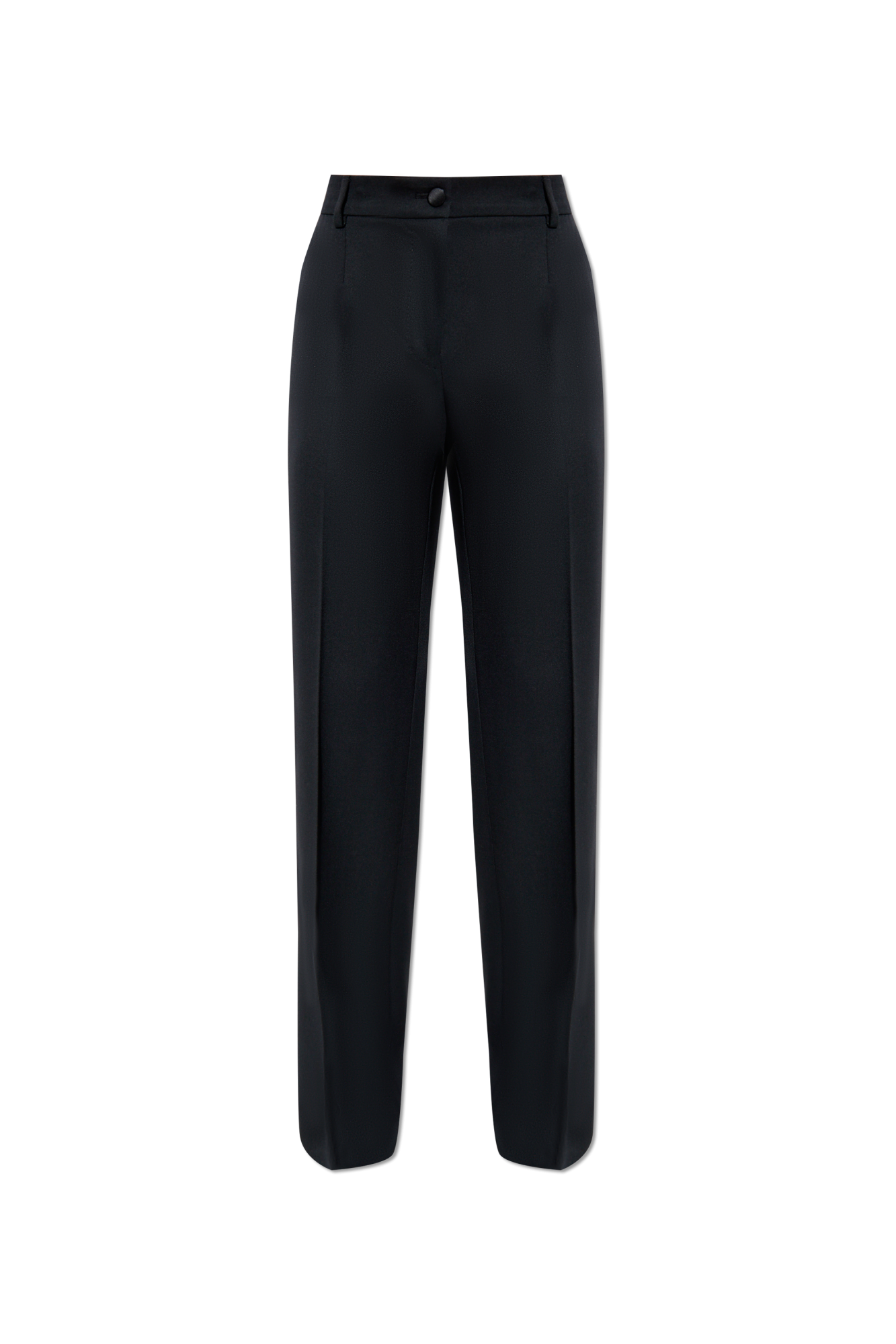 Dolce & Gabbana Wełniane Spodnie, Kobiety, Czarny