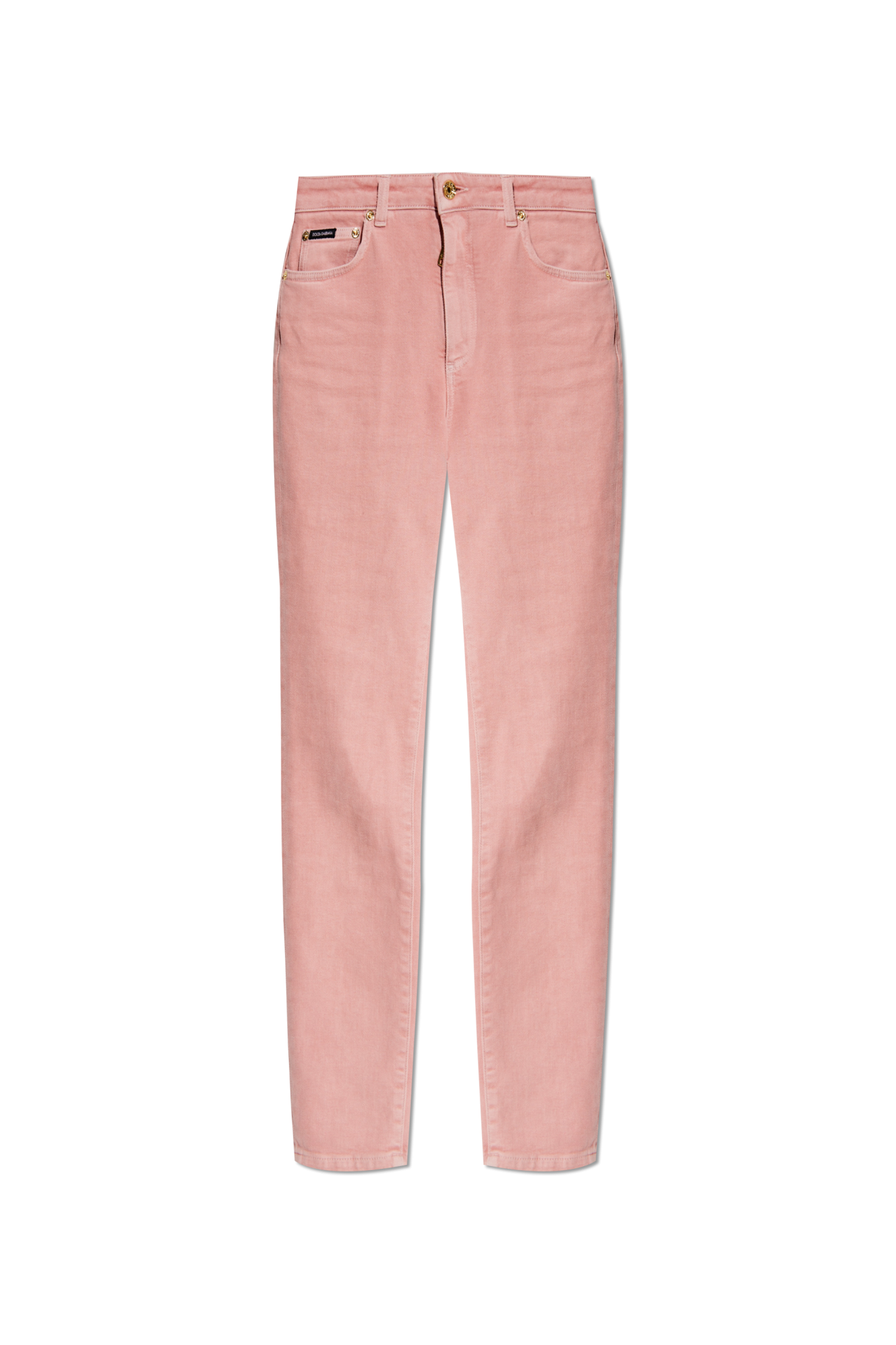 Dolce & Gabbana Jeansy Z Logo, Kobiety, Różowy