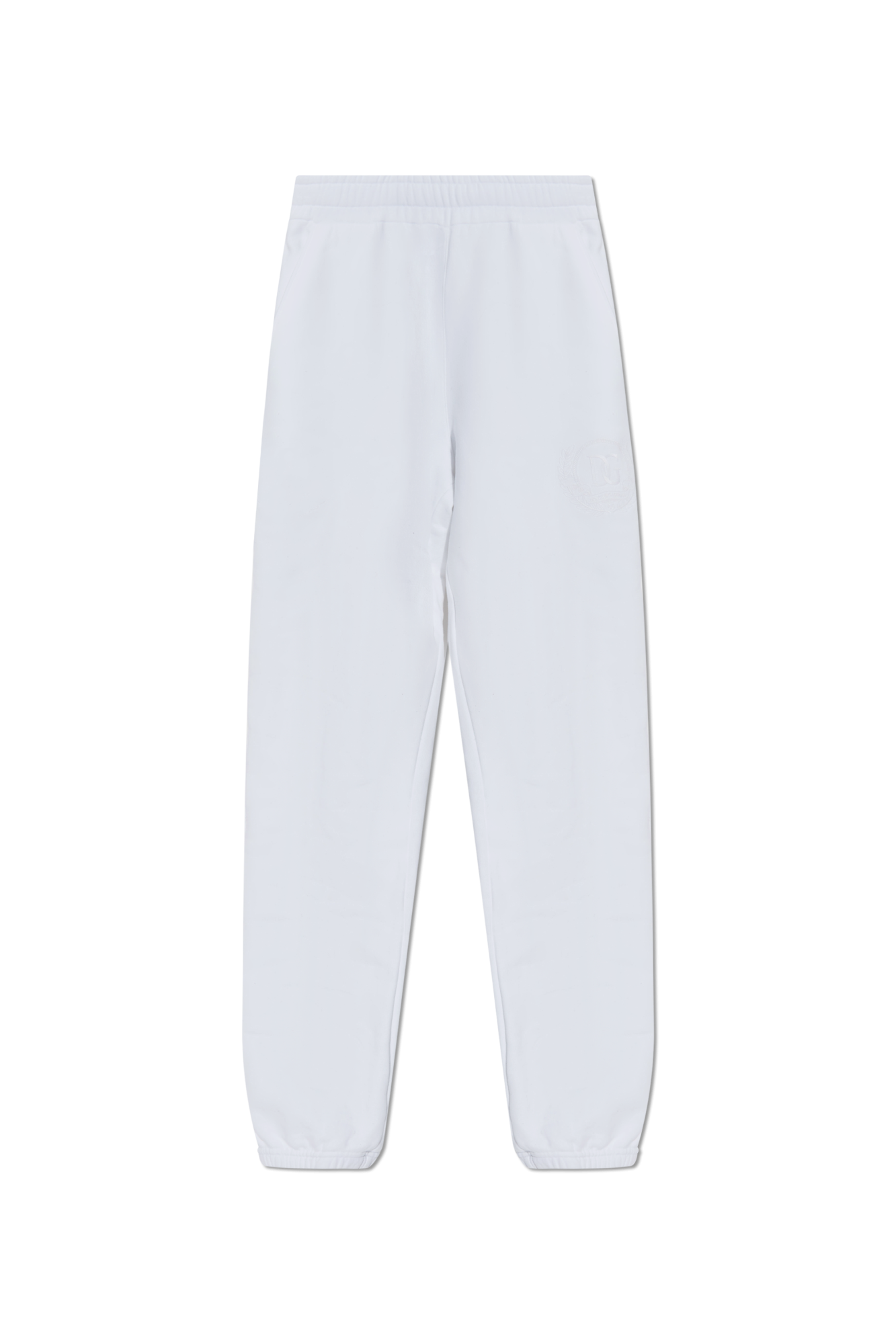 Dolce & Gabbana Spodnie Dresowe Z Logo, Kobiety, Biały