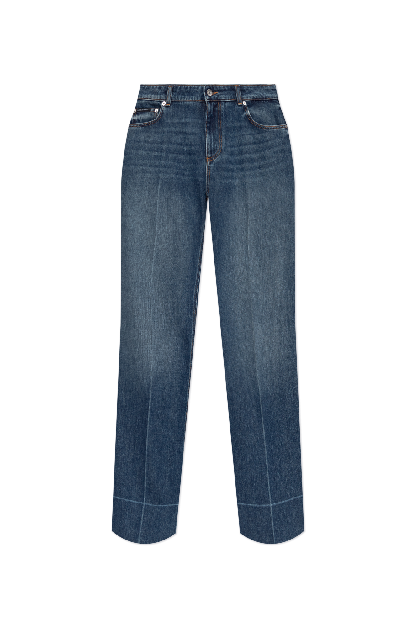 Dolce & Gabbana Jeansy Z Prostymi Nogawkami, Kobiety, Niebieski