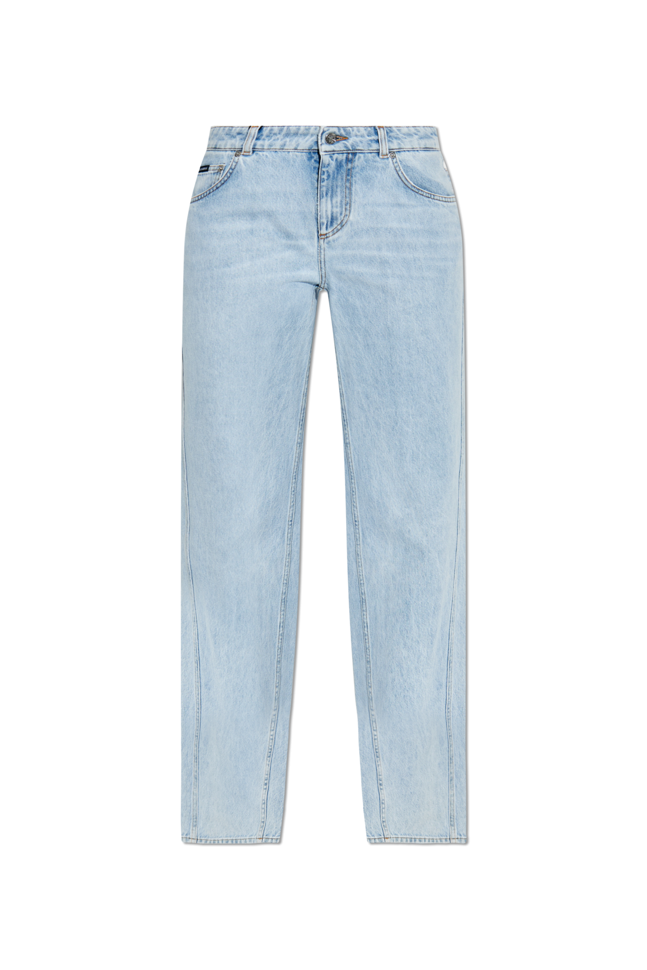Dolce & Gabbana Jeansy Z Prostymi Nogawki, Kobiety, Jasnoniebieski