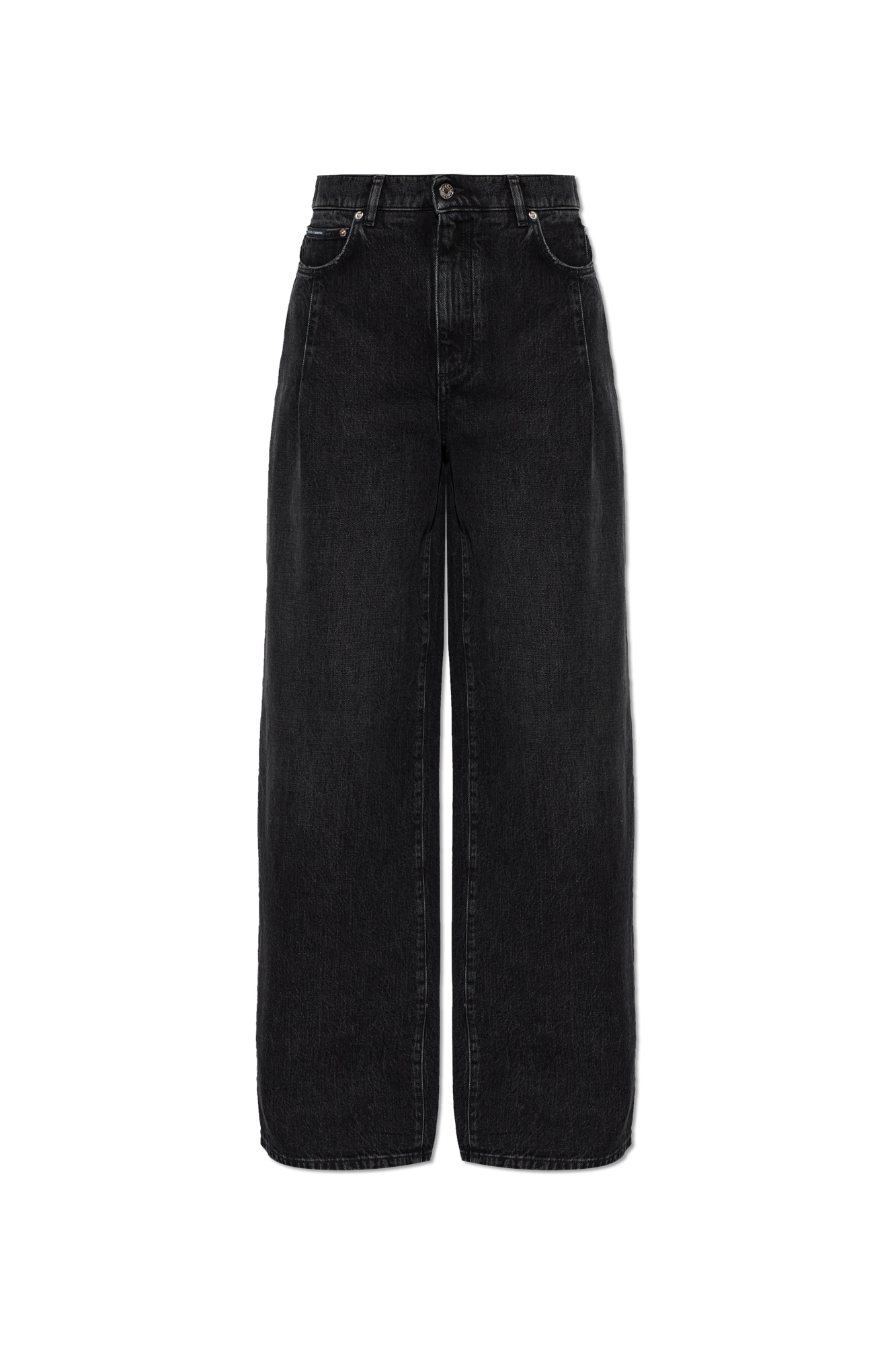 Dolce & Gabbana Jeansy Z Zaszewkami, Kobiety, Czarny
