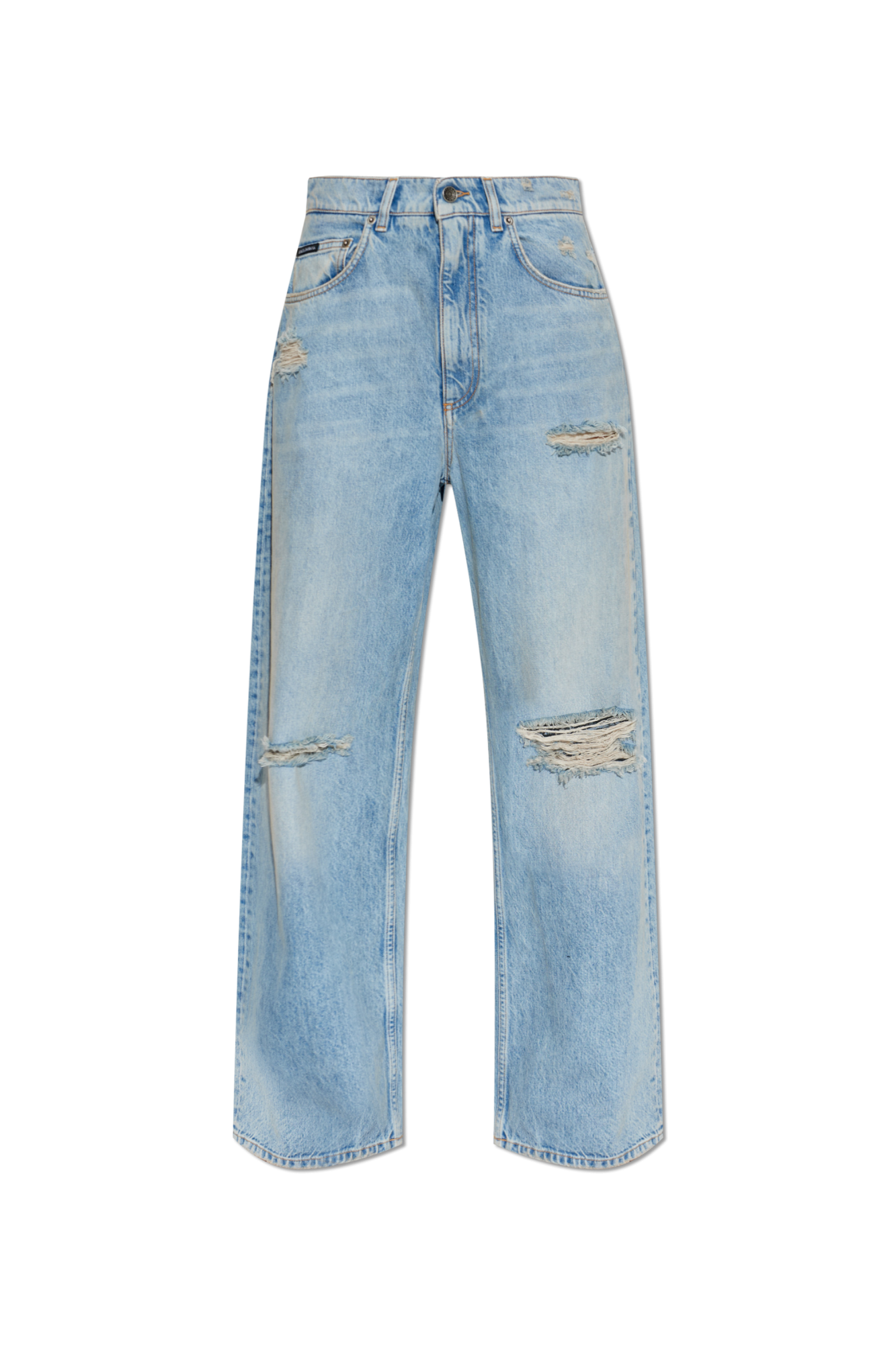 Dolce & Gabbana Jeansy Z Efektem `vintage’, Kobiety, Niebieski