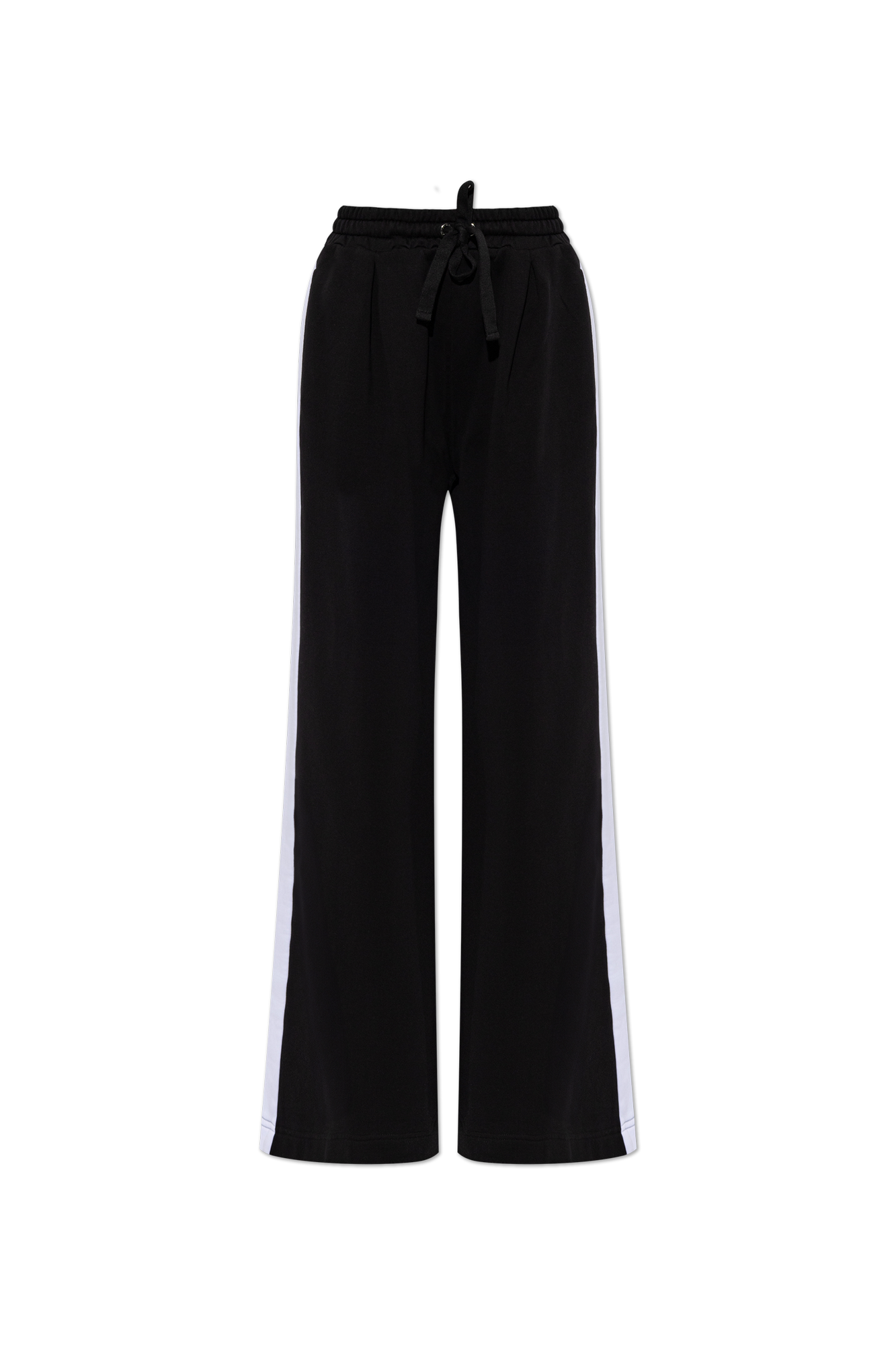 Dolce & Gabbana Dresowe Spodnie Z Szerokimi Nogawkami, Kobiety, Czarny