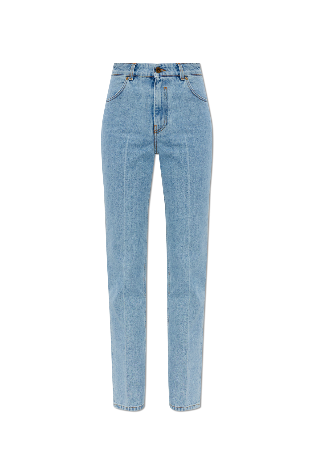 Balmain Jeansy O Prostym Kroju, Kobiety, Niebieski