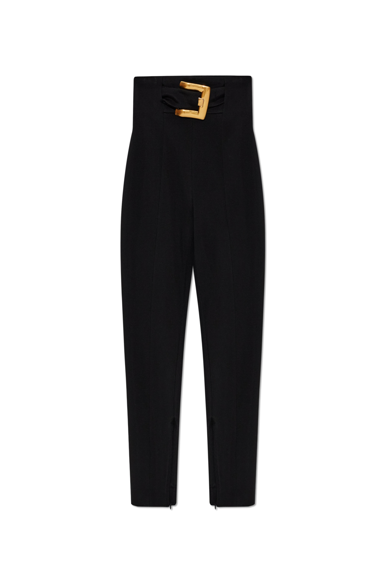 Balmain Spodnie Z Dekoracyjnym Paskiem, Kobiety, Czarny