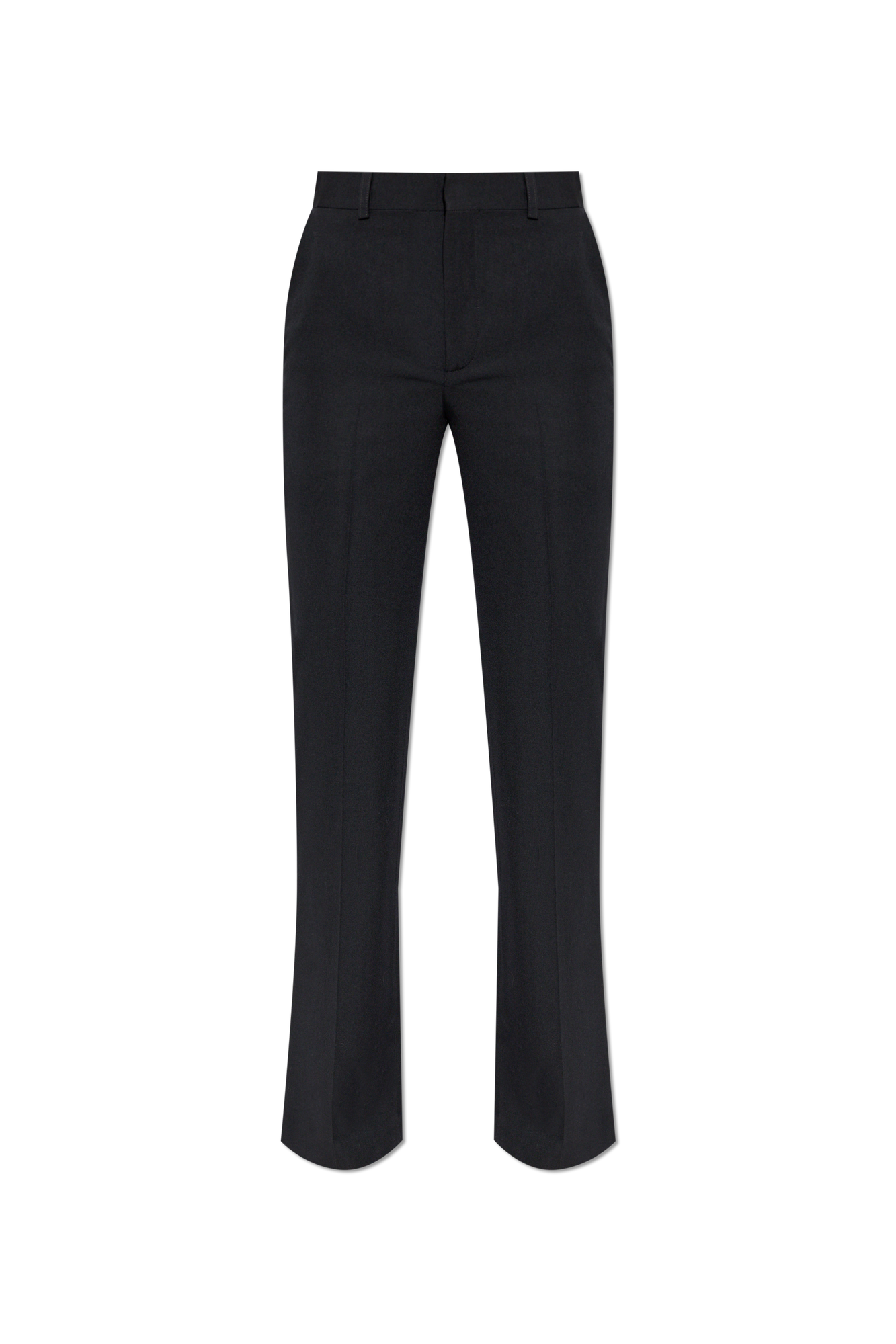 Balmain Wełniane Spodnie W Kant, Kobiety, Czarny