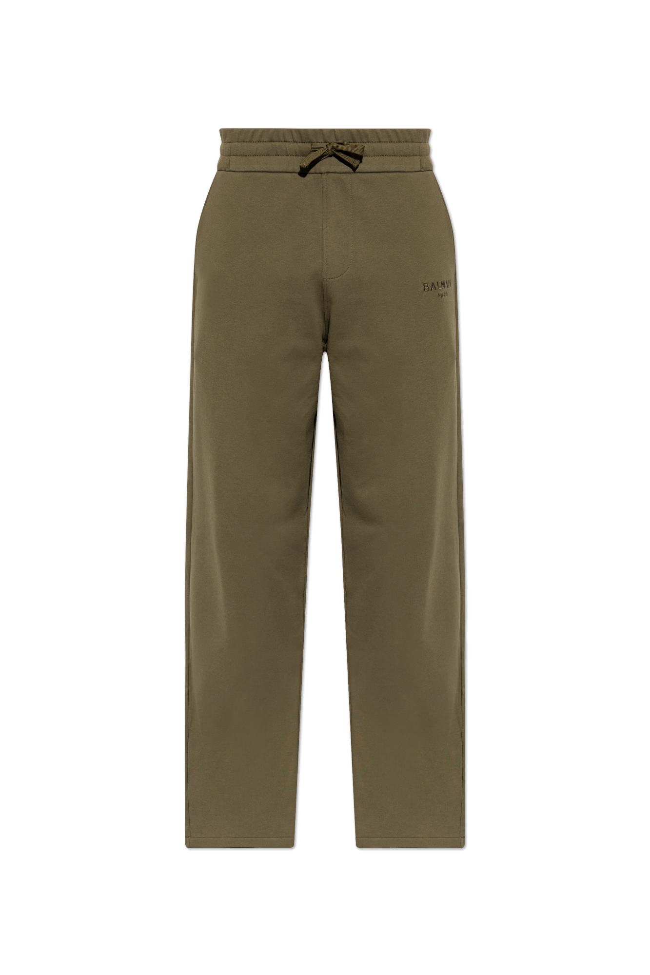 Balmain Spodnie Dresowe Z Wyszytym Logo, Mężczyźni, Zielony