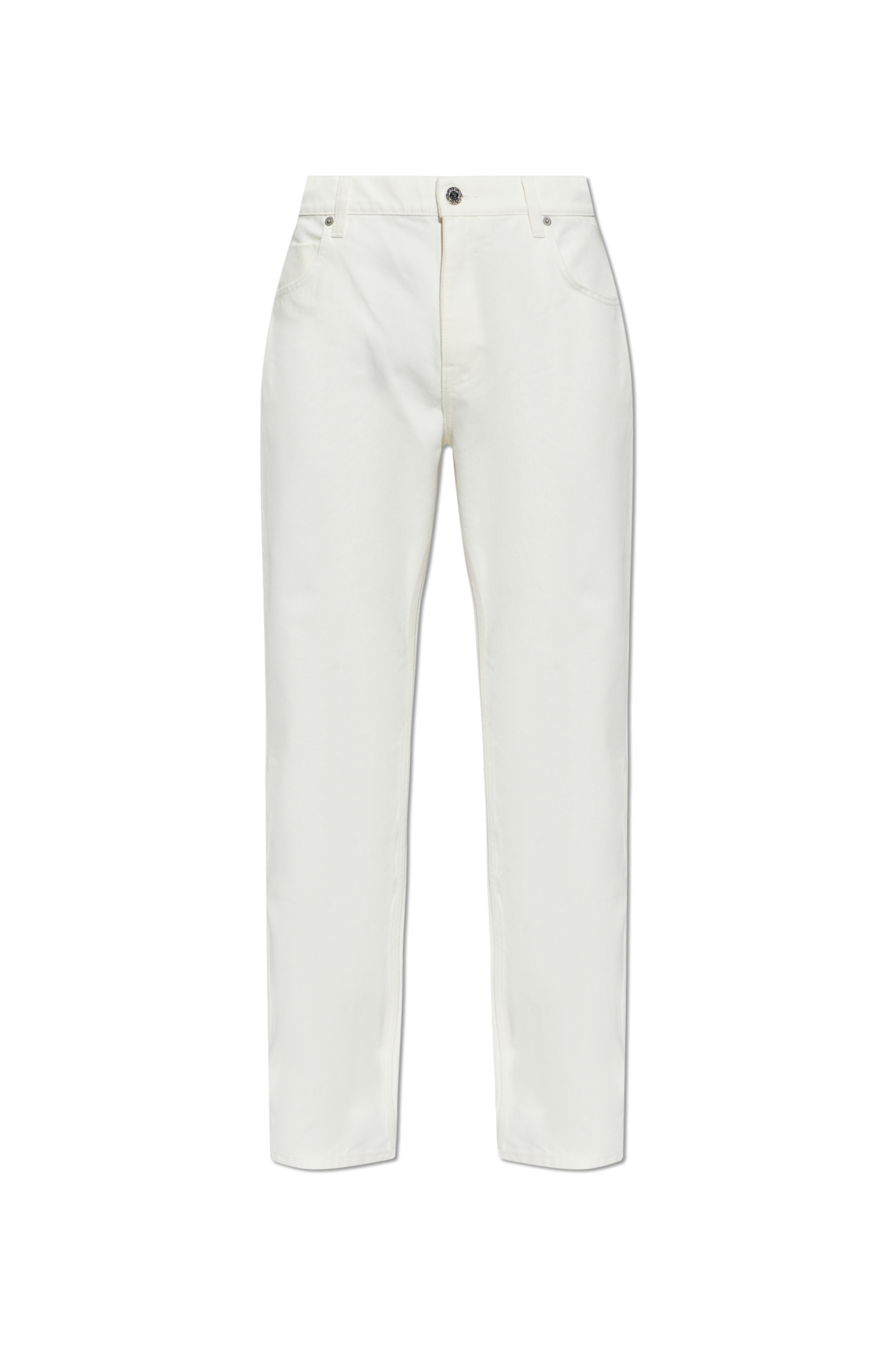 Balmain Jeansy Z Lekko Zwężanymi Nogawkami, Mężczyźni, Kremowy