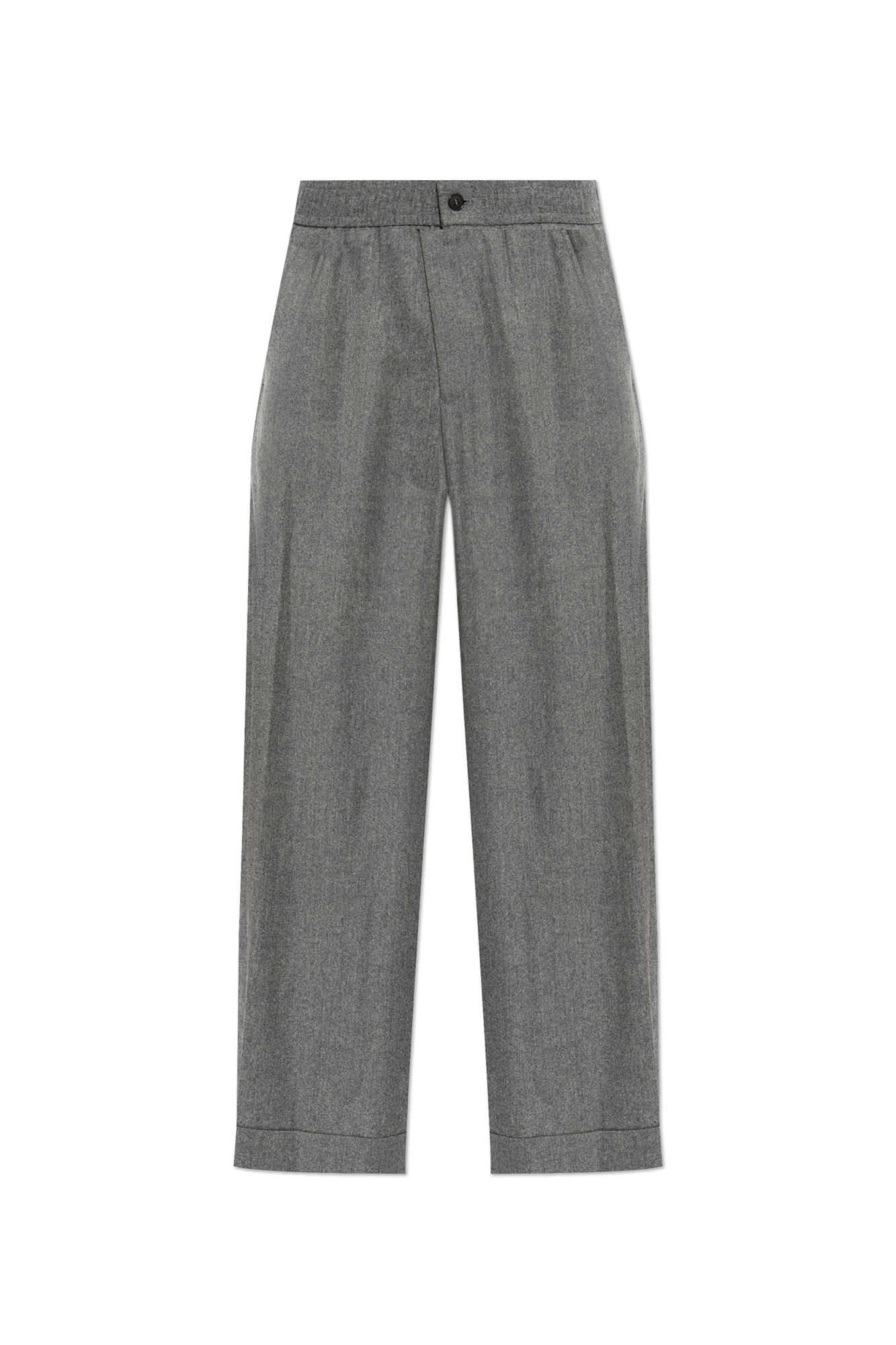 Giorgio Armani Spodnie Z Wełny Dziewiczej, Mężczyźni, Szary