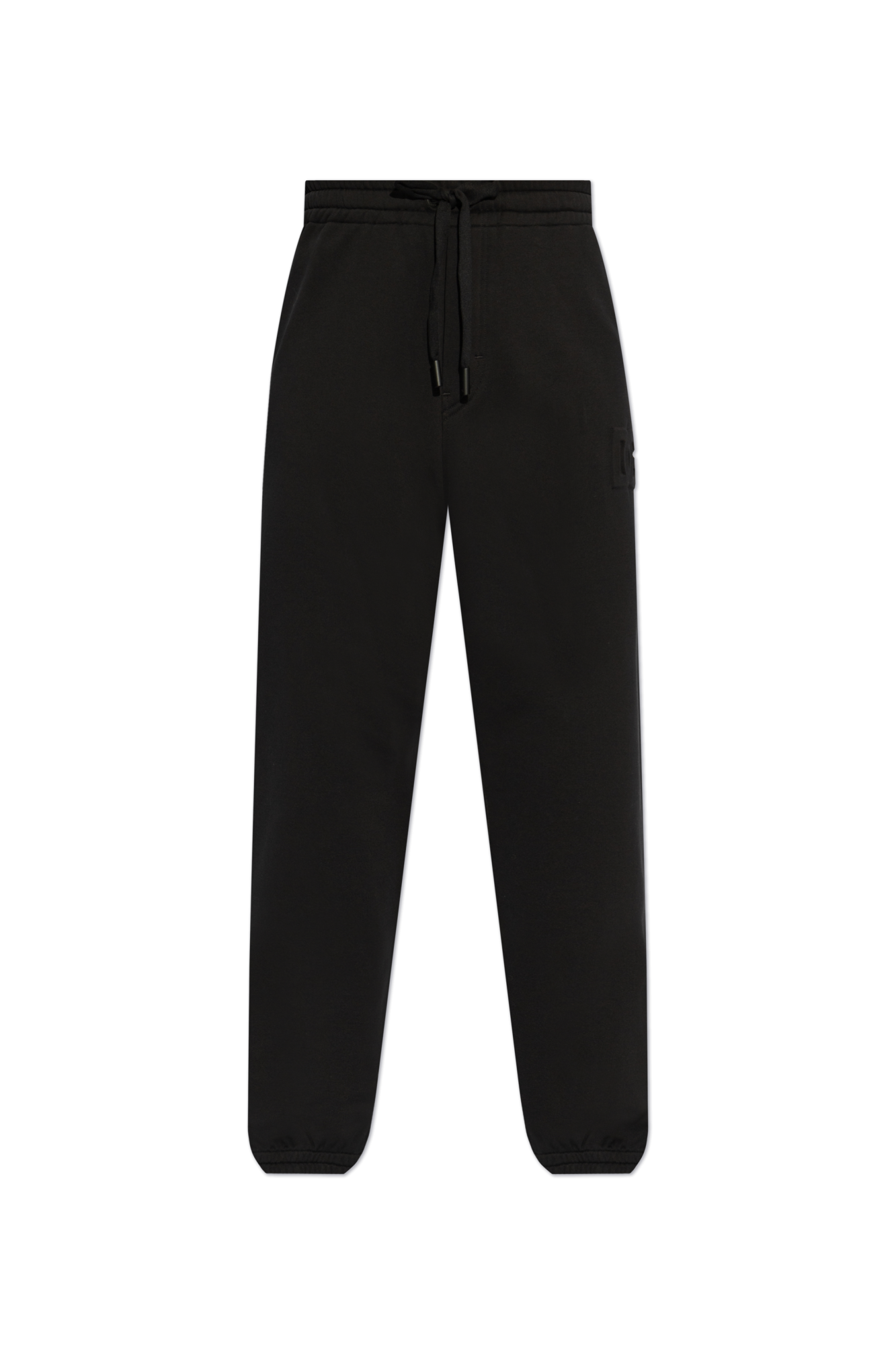 Dolce & Gabbana Spodnie Dresowe Z Logo, Mężczyźni, Czarny