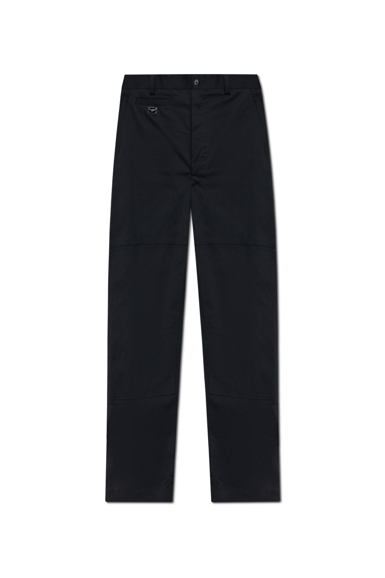 Dolce & Gabbana Bawełniane Spodnie Z Przeszyciami, Mężczyźni, Czarny