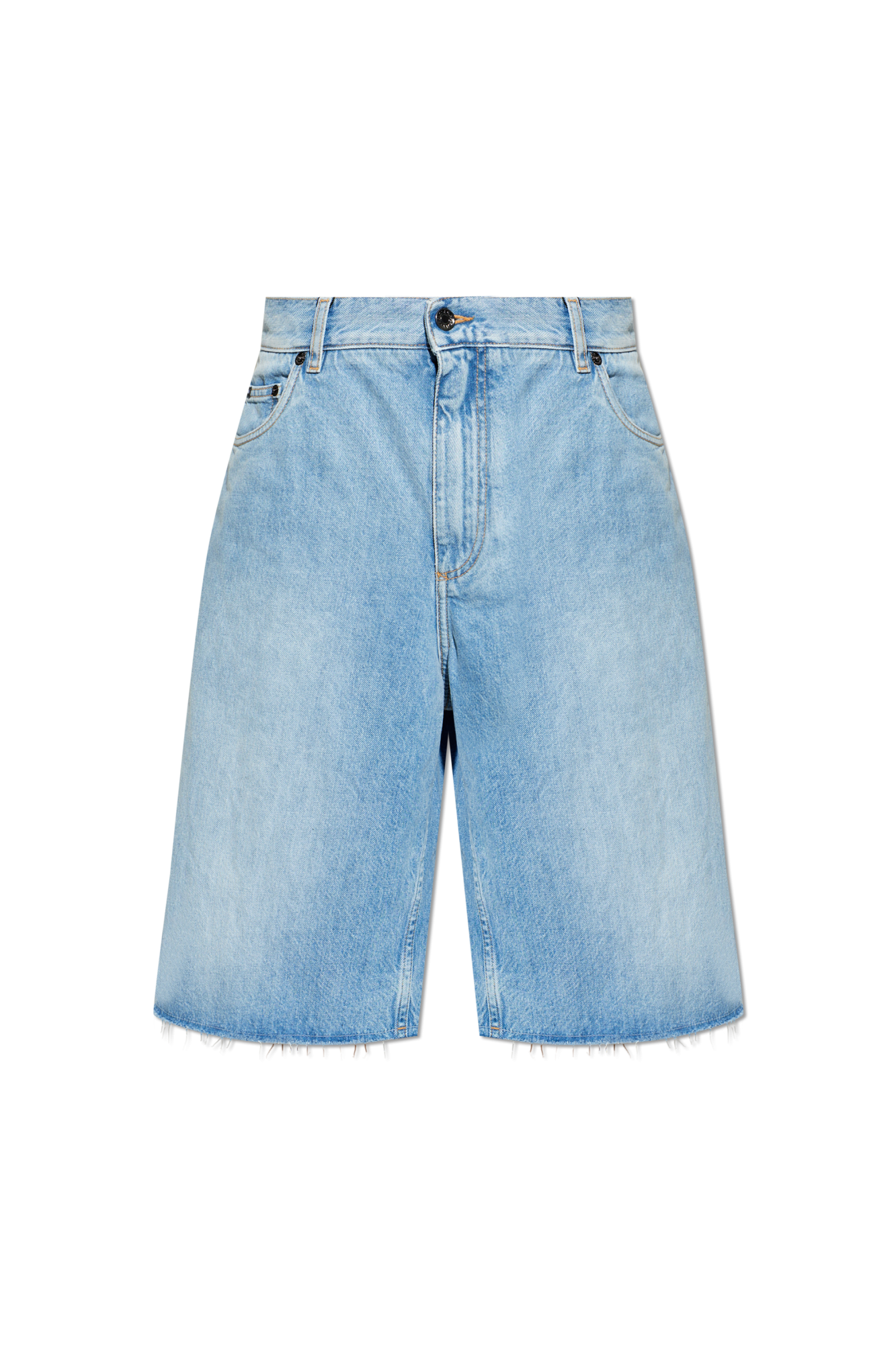 Dolce & Gabbana Jeansowe Szorty Z Efektem `vintage`, Mężczyźni, Niebieski