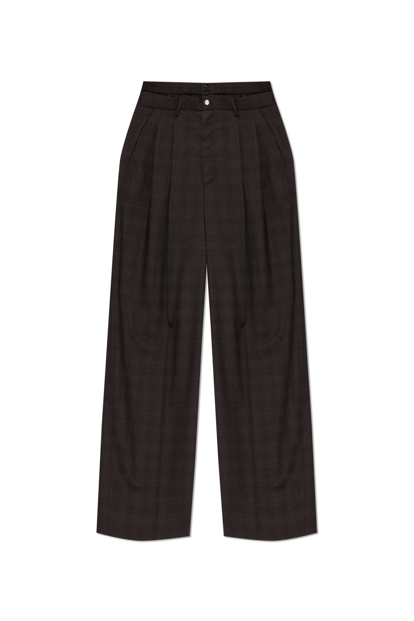 Dolce & Gabbana Spodnie W Kant, Mężczyźni, Brązowy
