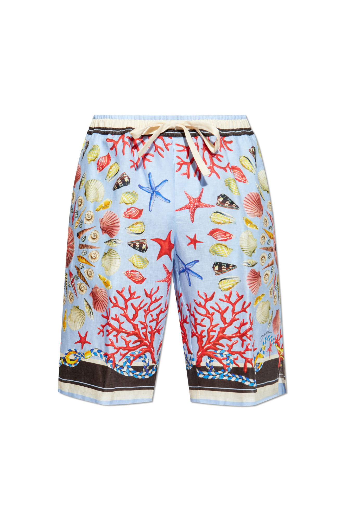 Dolce & Gabbana Szorty Z Motywem Muszli, Mężczyźni, Multikolor