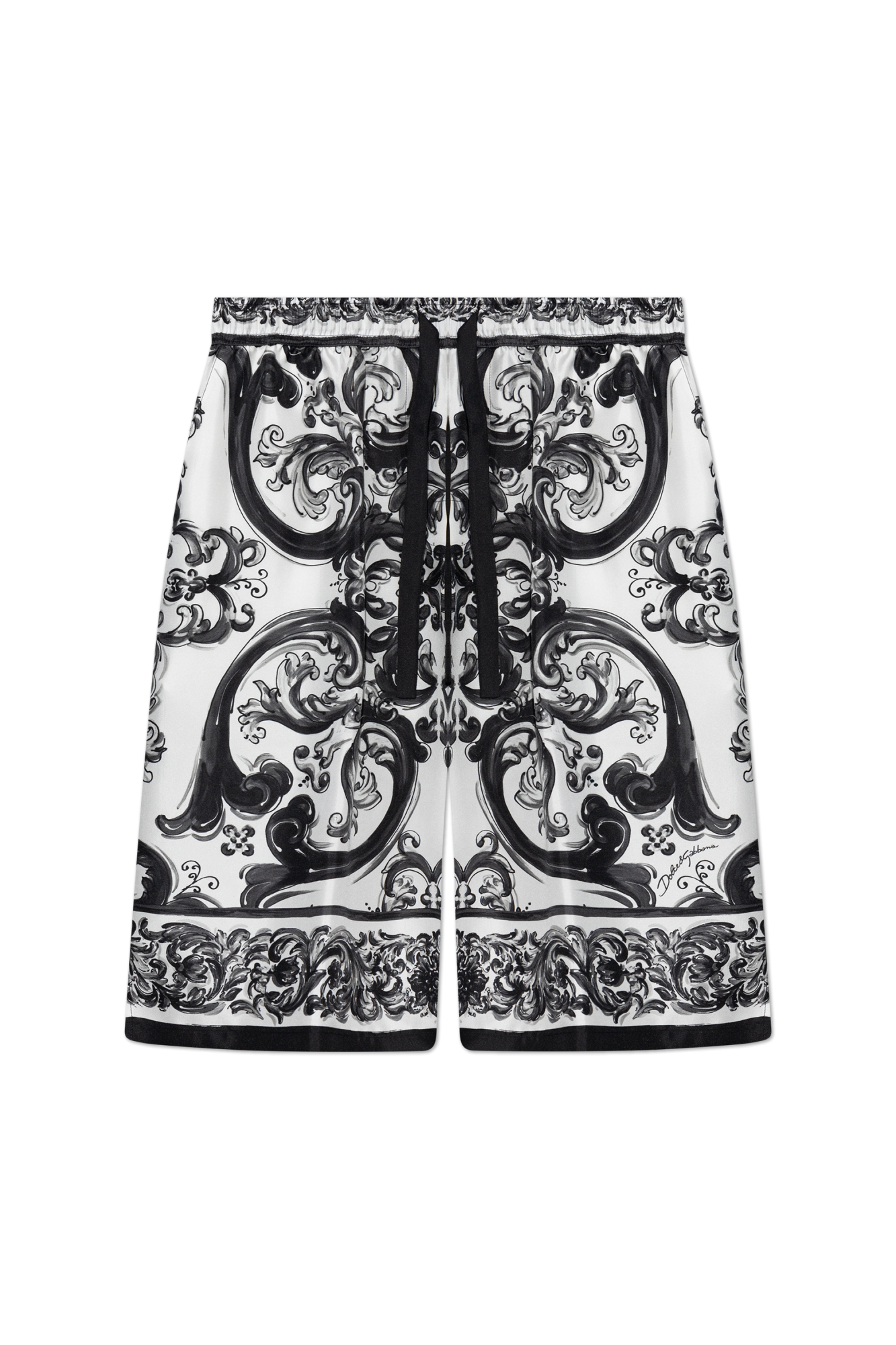 Dolce & Gabbana Jedwabne Szorty, Mężczyźni, Biały