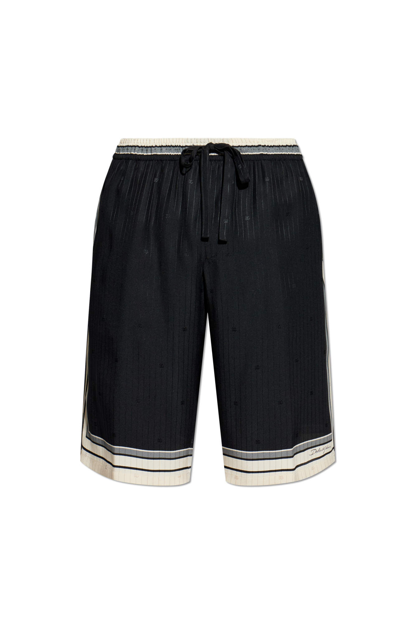 Dolce & Gabbana Jedwabne Szorty, Mężczyźni, Czarny