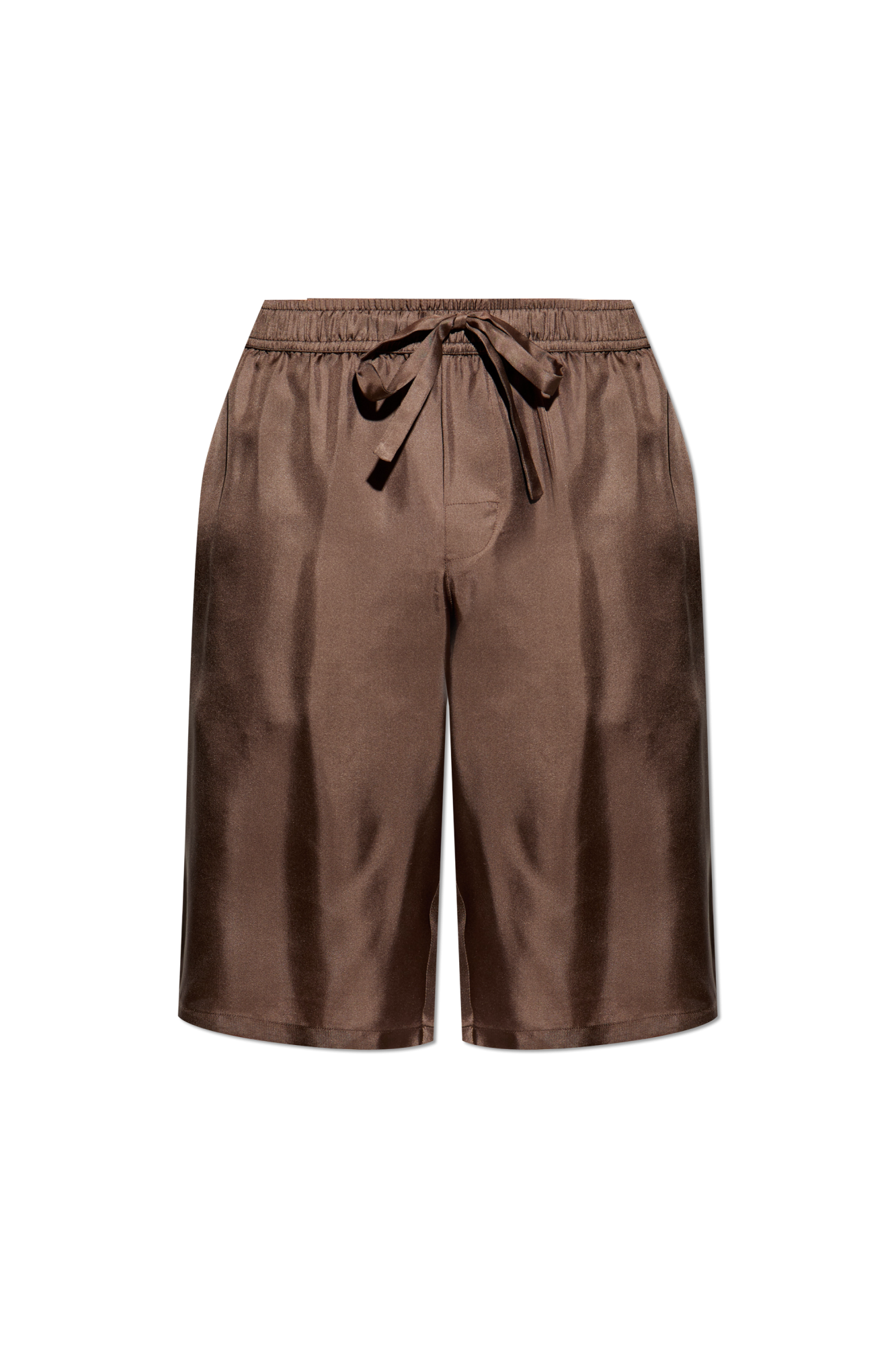 Dolce & Gabbana Jedwabne Szorty, Mężczyźni, Brązowy