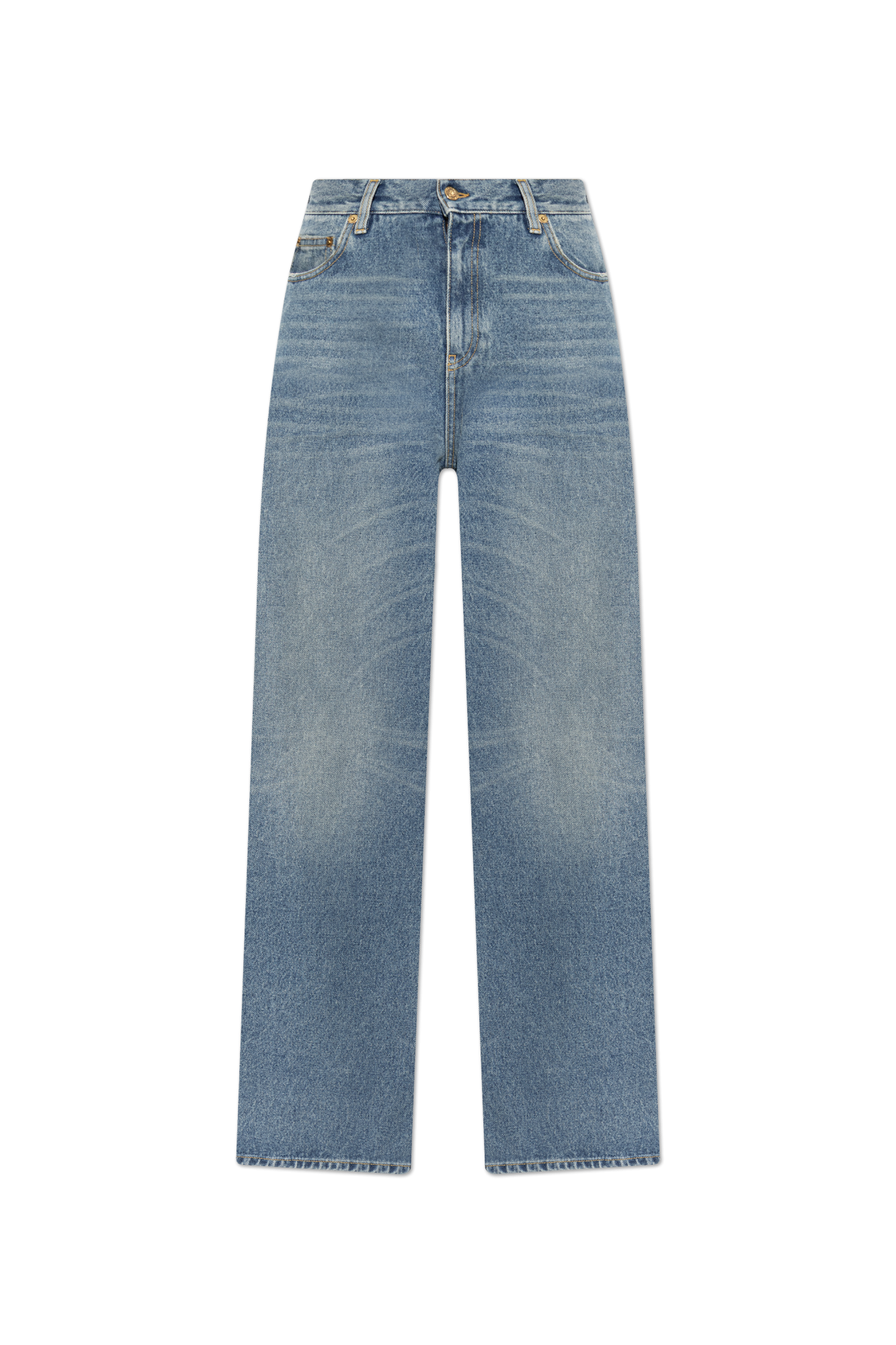 Golden Goose Jeansy Z Szerokimi Nogawkami, Kobiety, Niebieski