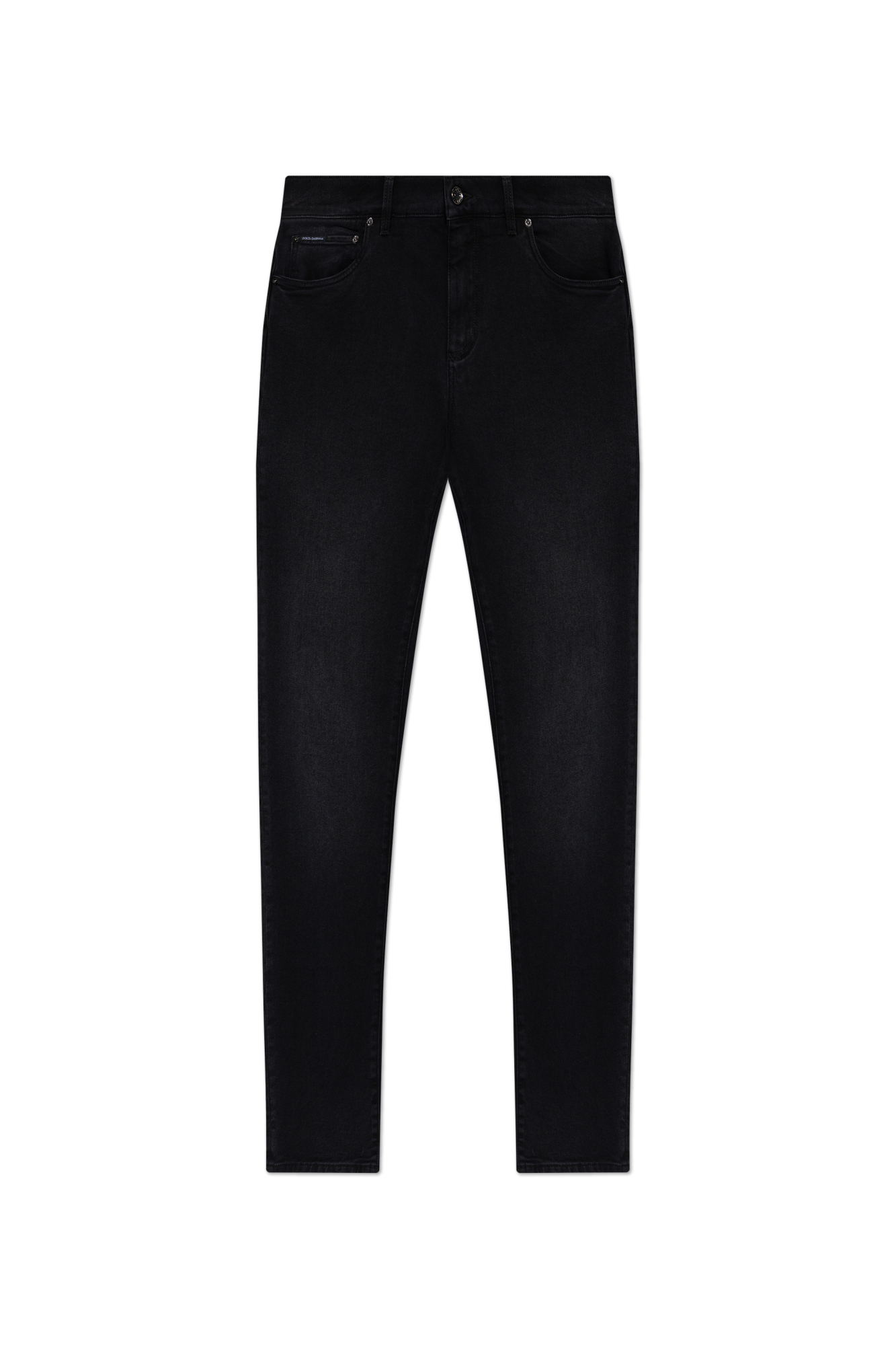Dolce & Gabbana Jeansy Typu `Slim`, Mężczyźni, Czarny