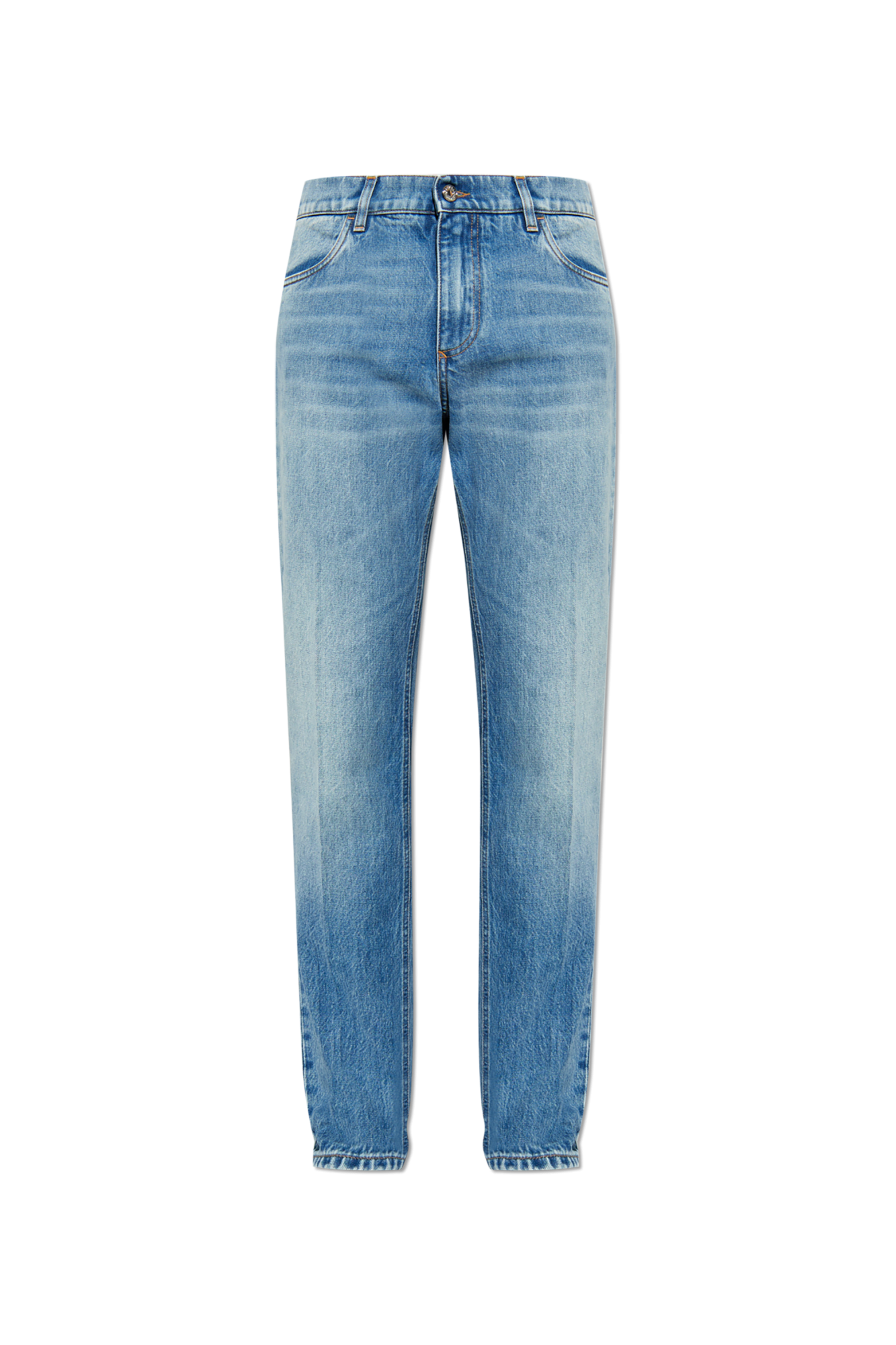 Dolce & Gabbana Jeansy Z Logo, Mężczyźni, Niebieski