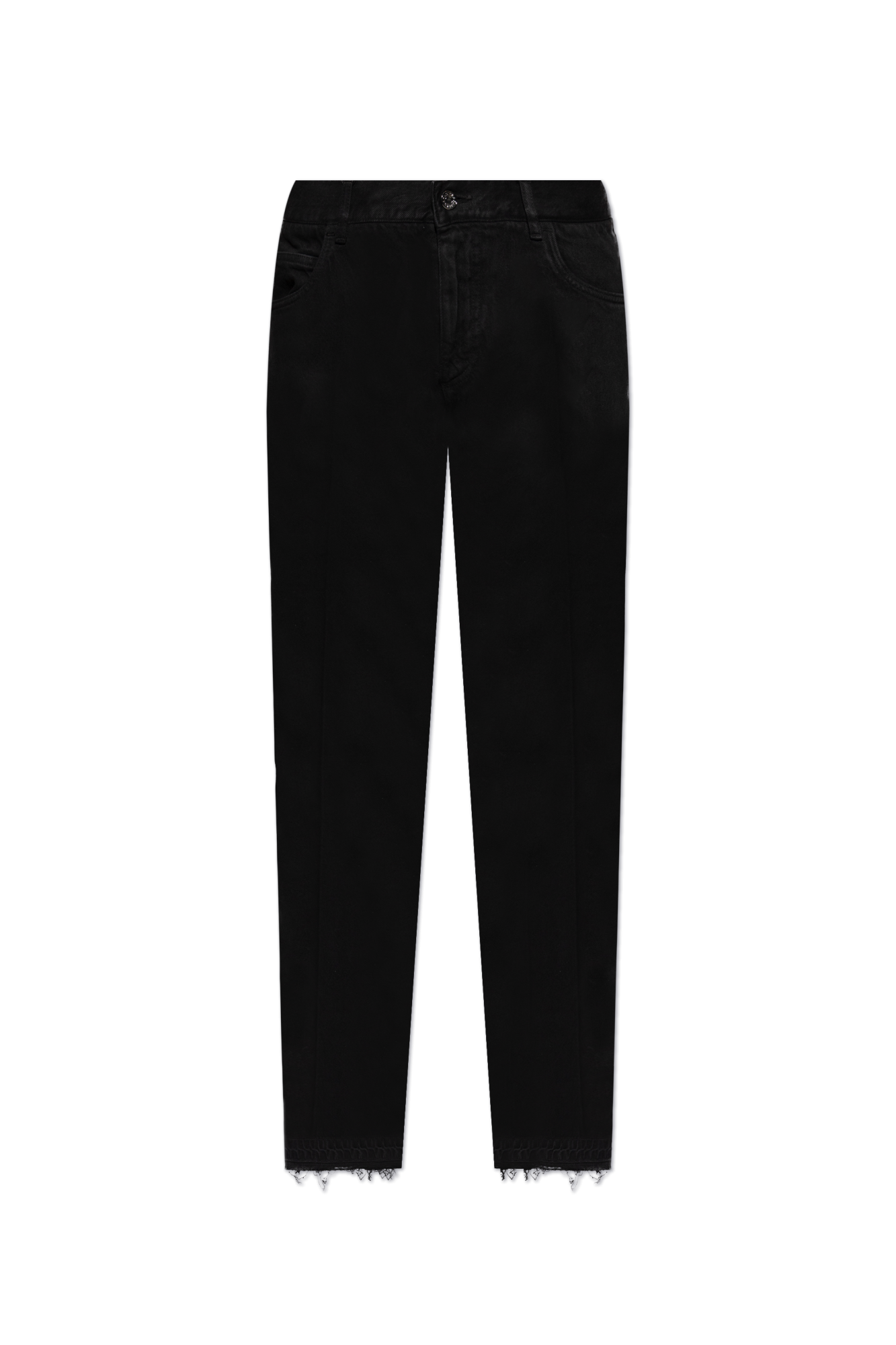 Dolce & Gabbana Jeansy Z Logo, Mężczyźni, Czarny