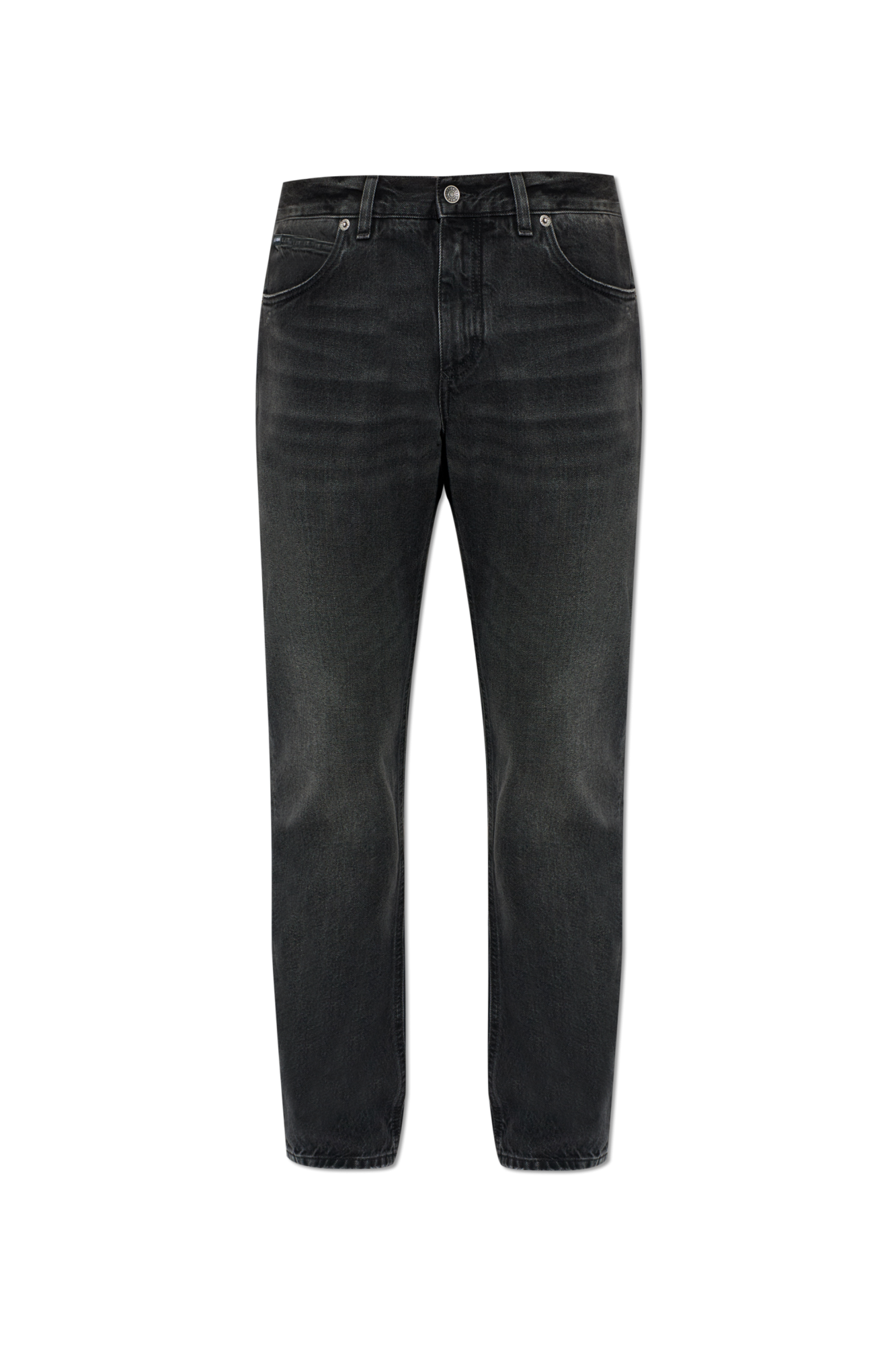 Dolce & Gabbana Jeansy Typu `Regular`, Mężczyźni, Czarny