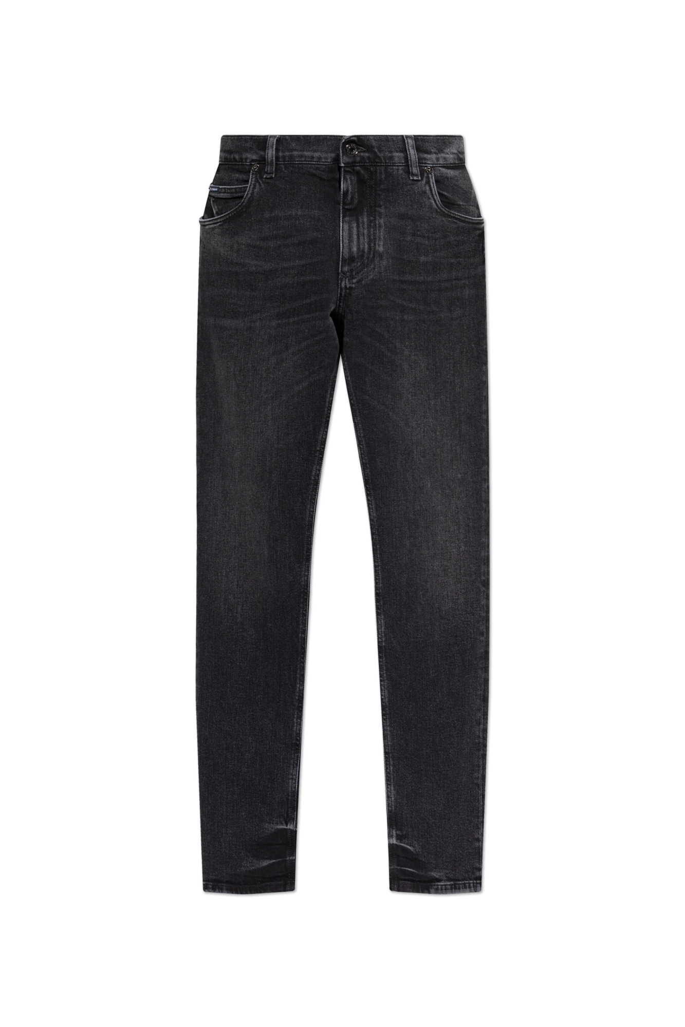 Dolce & Gabbana Jeansy Typu `Regular`, Mężczyźni, Czarny