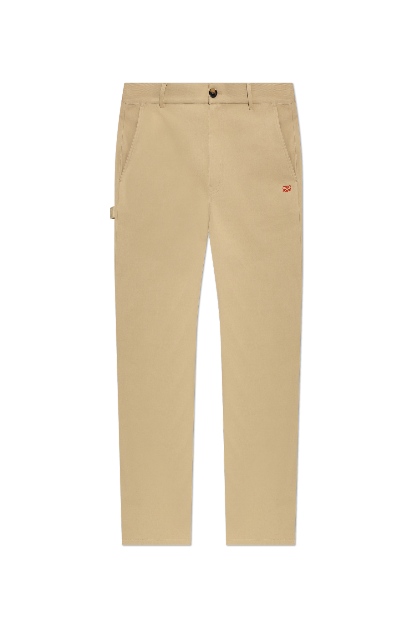 Loewe Spodnie Z Wyszytym Logo, Mężczyźni, Beżowy