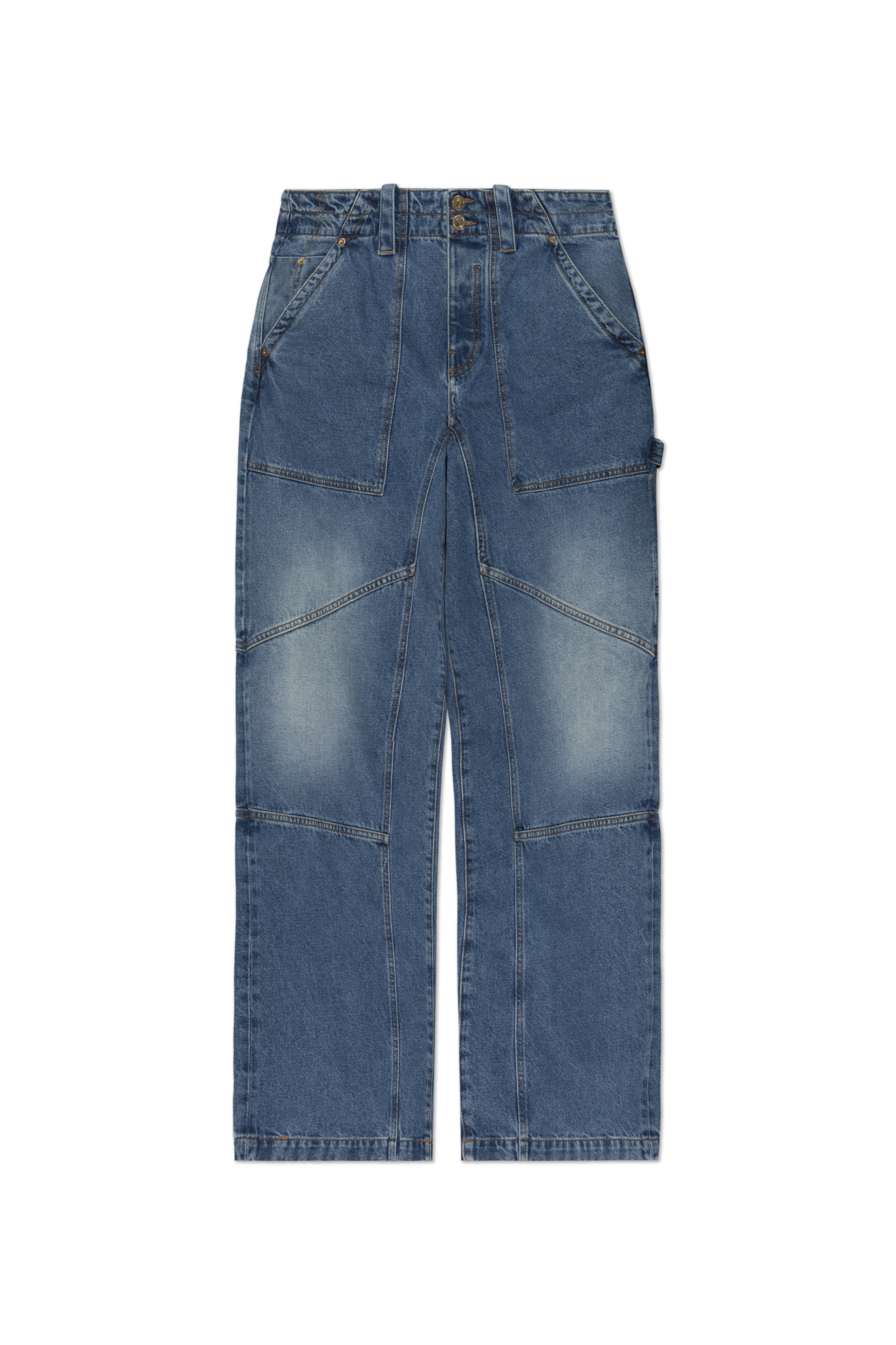 Balmain Jeansy Z Efektem `vintage`, Mężczyźni, Niebieski