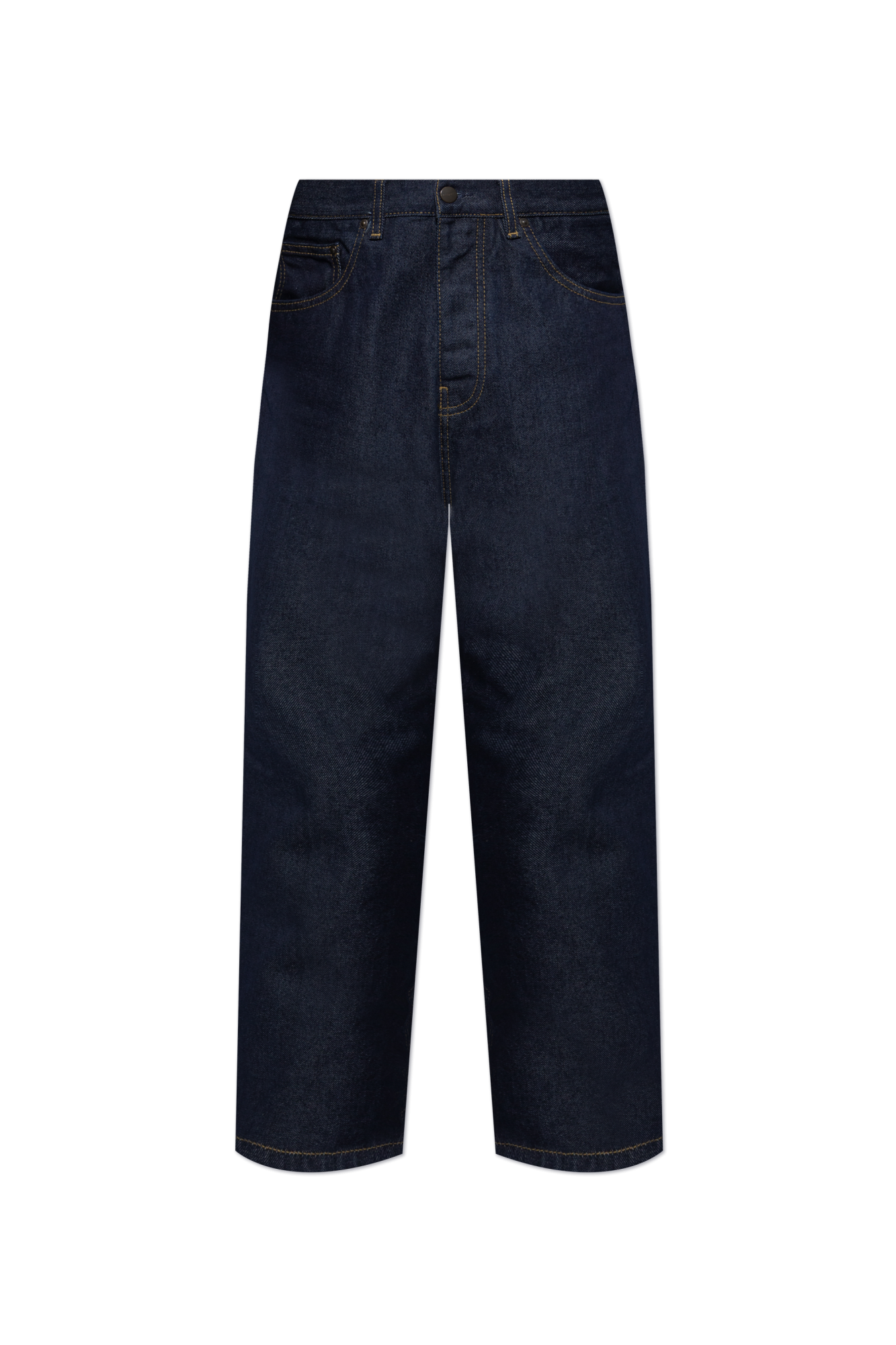 Carhartt WIP Jeansy Z Logo, Mężczyźni, Granatowy