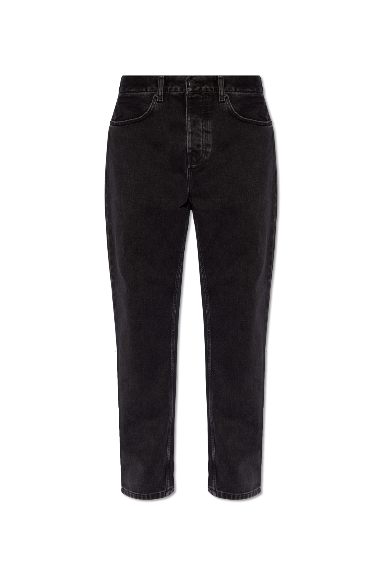 Carhartt WIP Jeansy Z Logo, Mężczyźni, Czarny