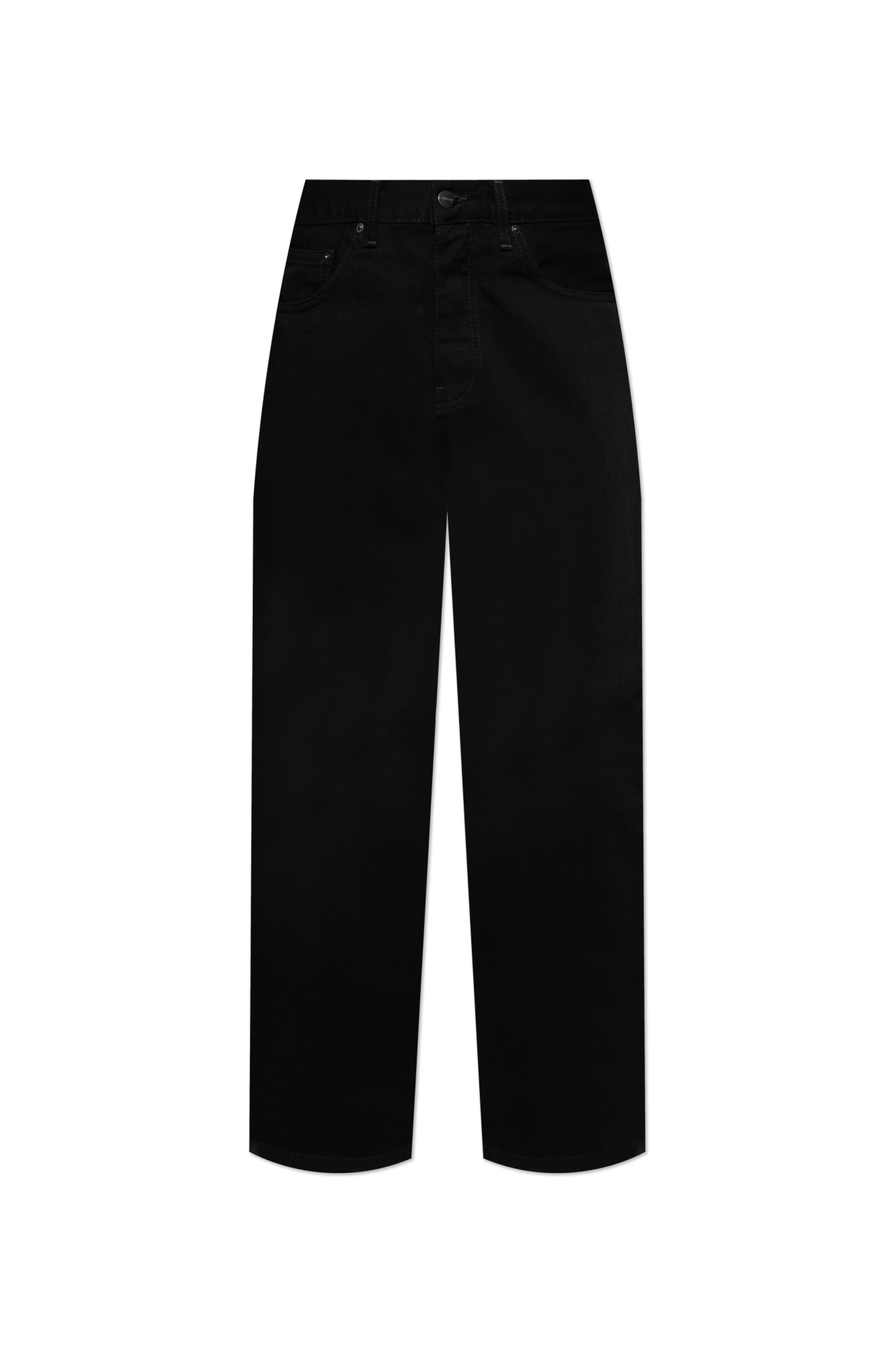 Carhartt WIP Jeansy Z Logo, Mężczyźni, Czarny