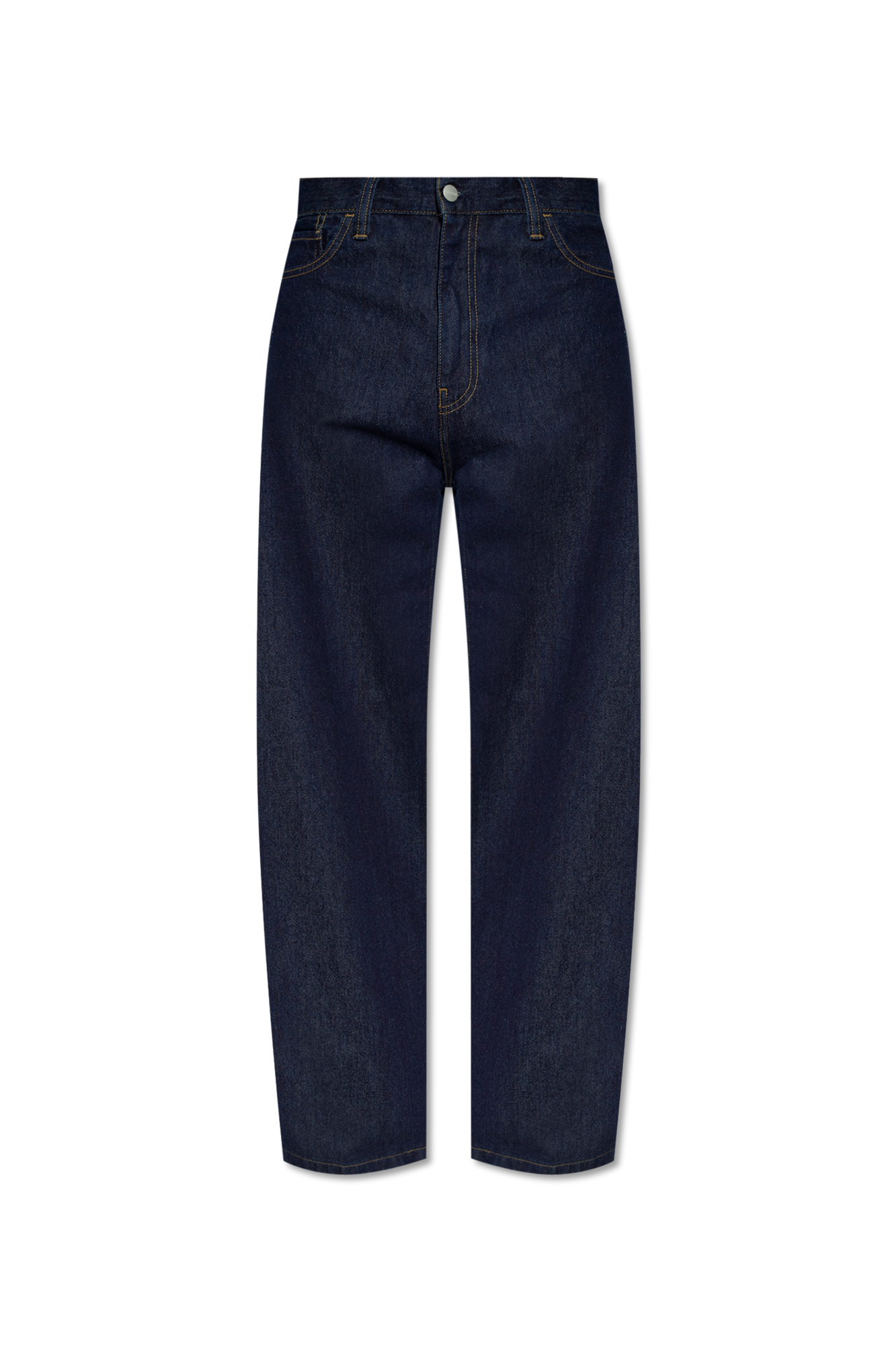 Carhartt WIP Jeansy Z Logo, Mężczyźni, Granatowy