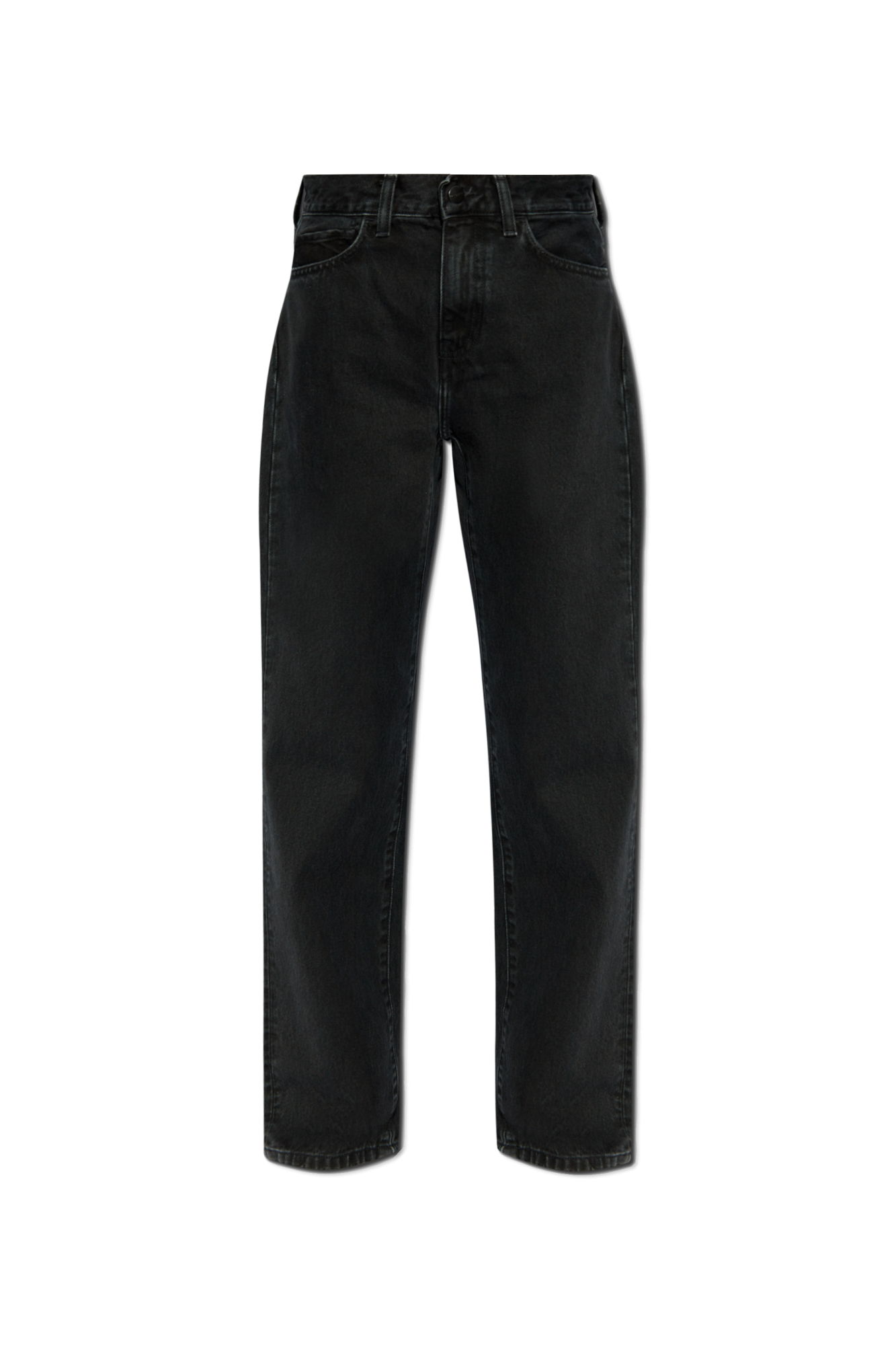 Carhartt WIP Jeansy Z Logo, Kobiety, Czarny
