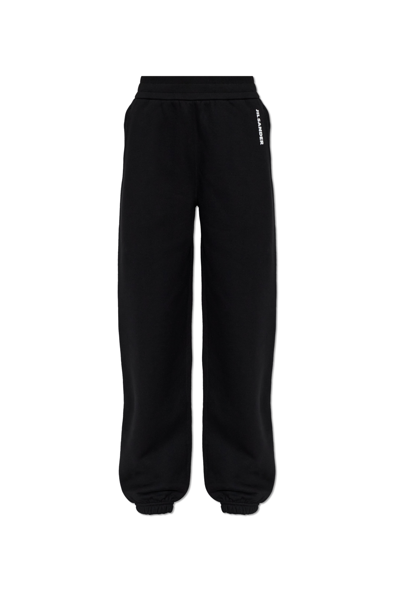 JIL SANDER Spodnie Dresowe Z Nadrukowanym Logo, Kobiety, Czarny