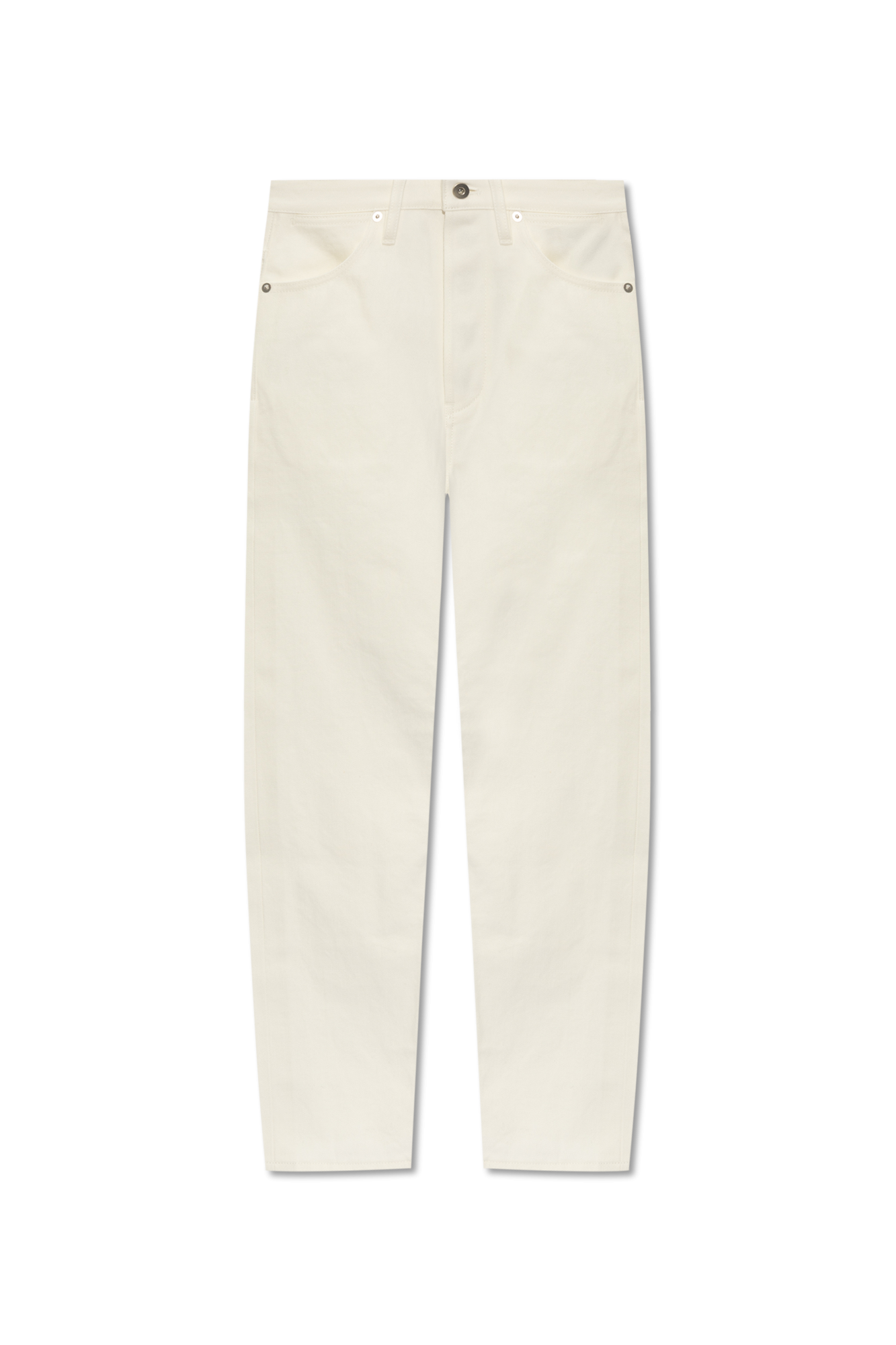 JIL SANDER Jeansy Z Wysokim Stanem, Kobiety, Biały