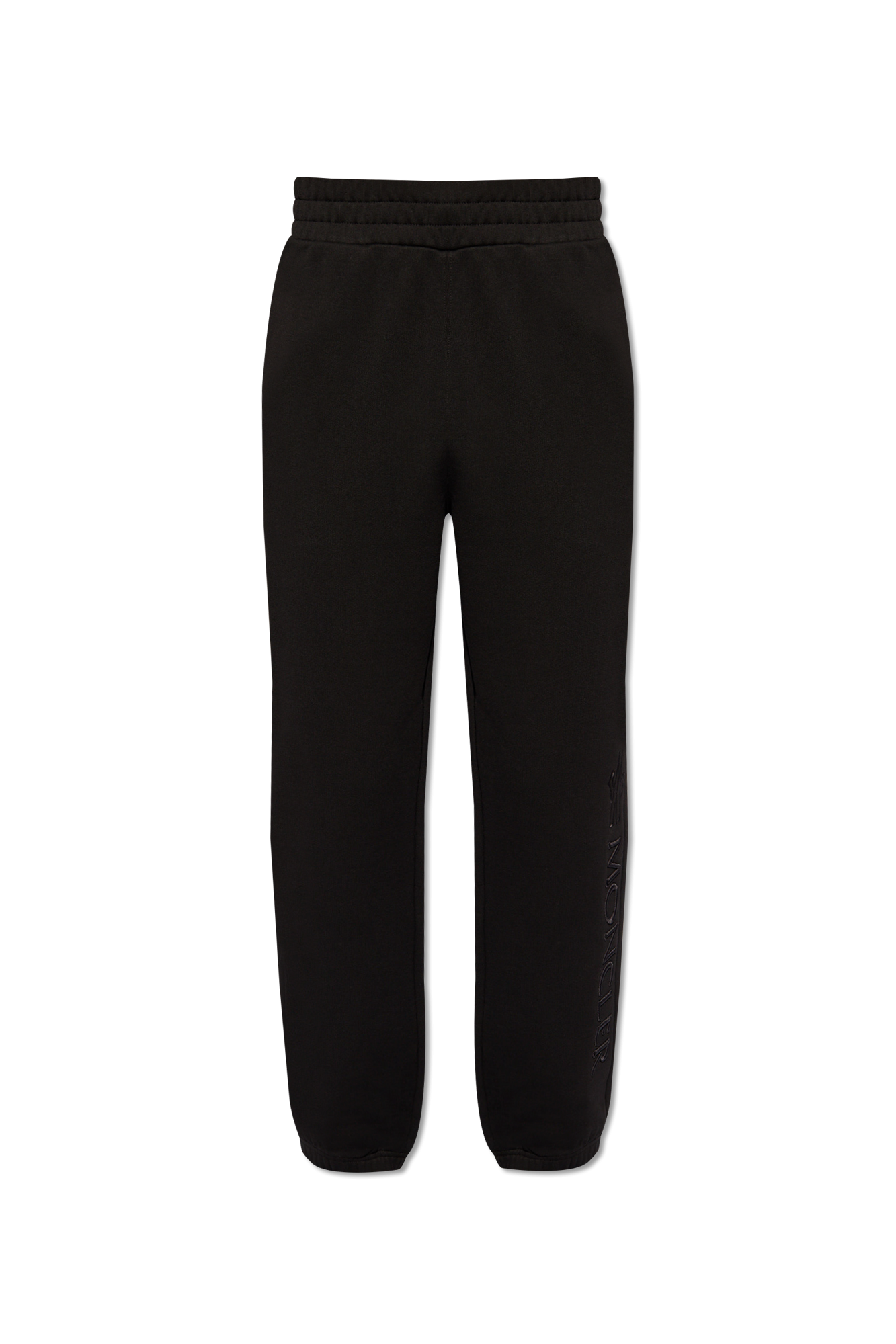 Moncler Spodnie Dresowe Z Logo, Mężczyźni, Czarny