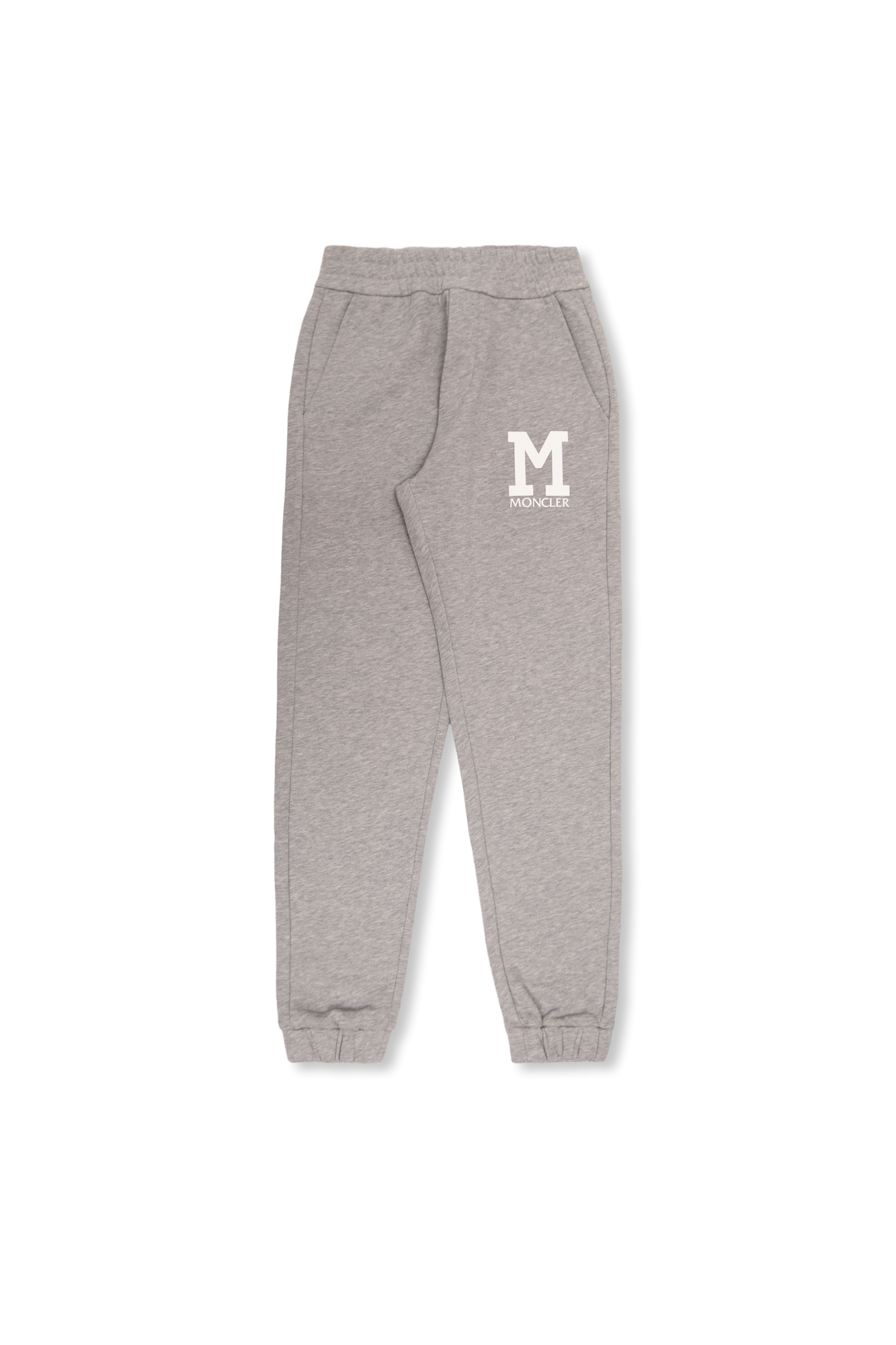 Moncler Enfant Dresowe Spodnie Z Logo, Unisex, Szary