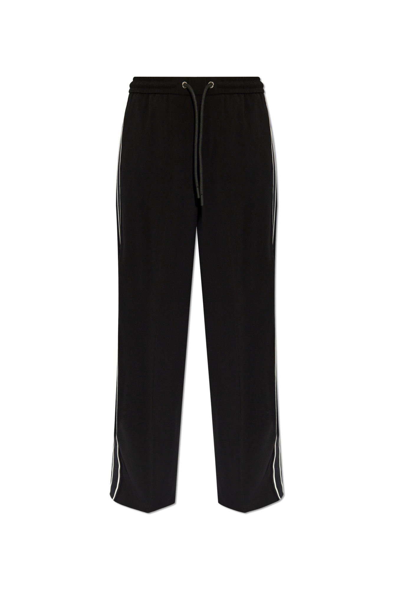 Moncler Spodnie Z Lampasami, Kobiety, Czarny