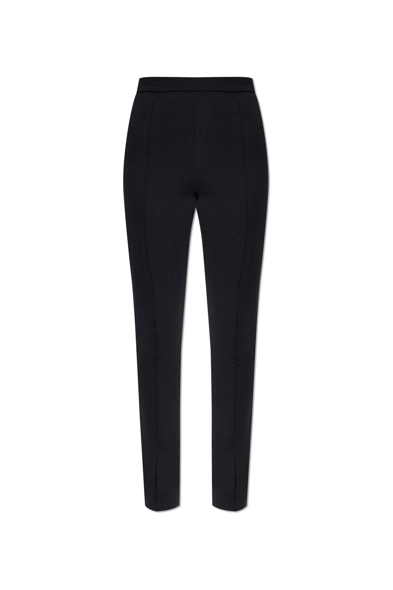 Moncler Spodnie Z Zaszewkami, Kobiety, Czarny
