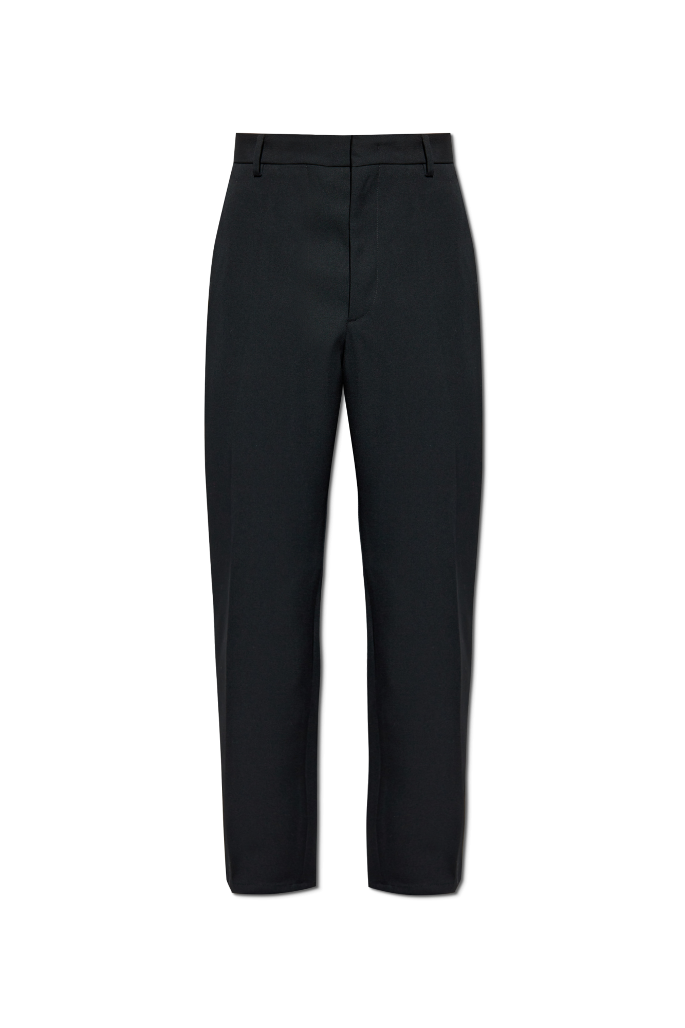 JIL SANDER Wełniane Spodnie, Mężczyźni, Czarny