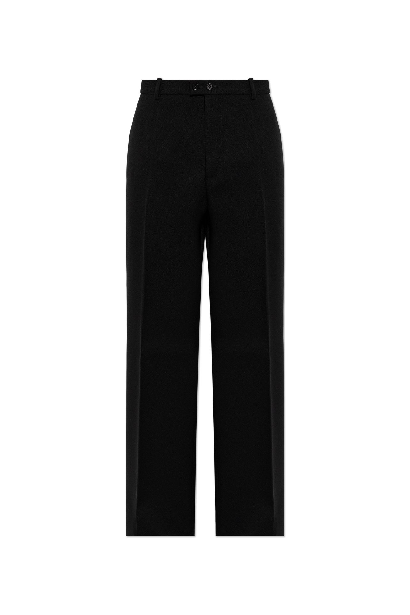 JIL SANDER Wełniane Spodnie, Mężczyźni, Czarny