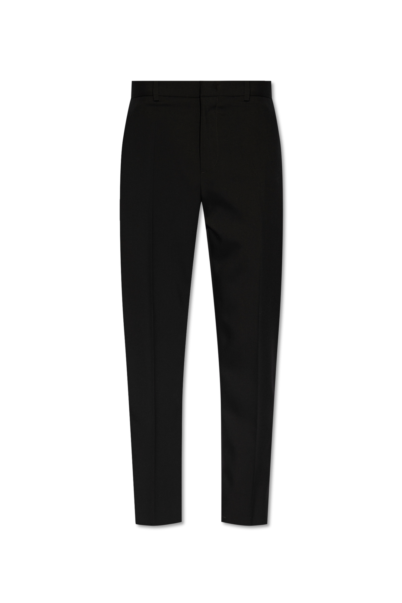 JIL SANDER Wełniane Spodnie W Kant, Mężczyźni, Czarny