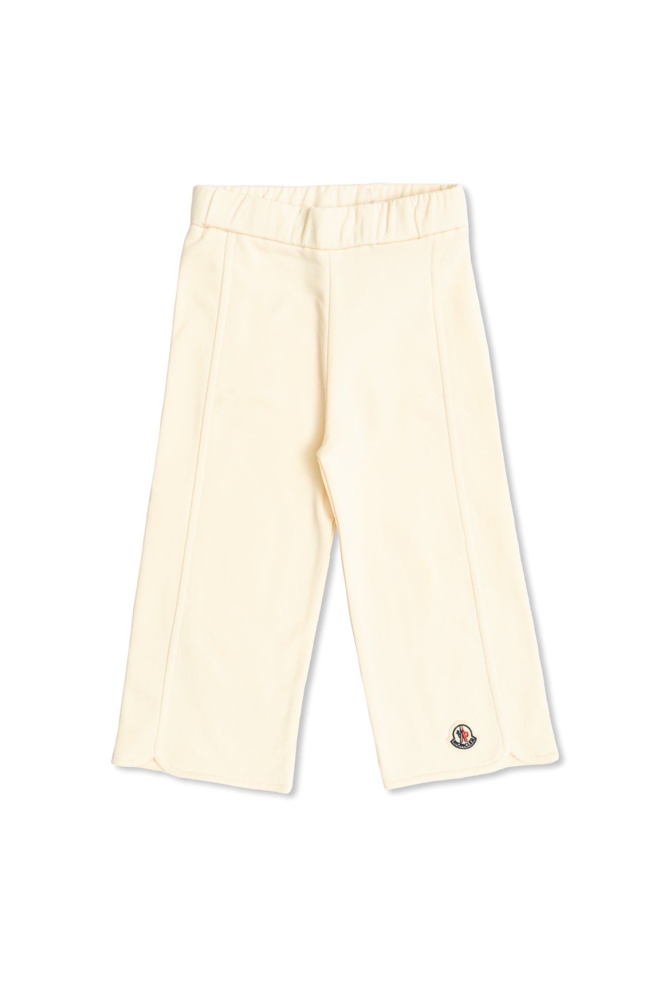 Moncler Enfant Spodnie Z Naszywką Z Logo, Unisex, Kremowy