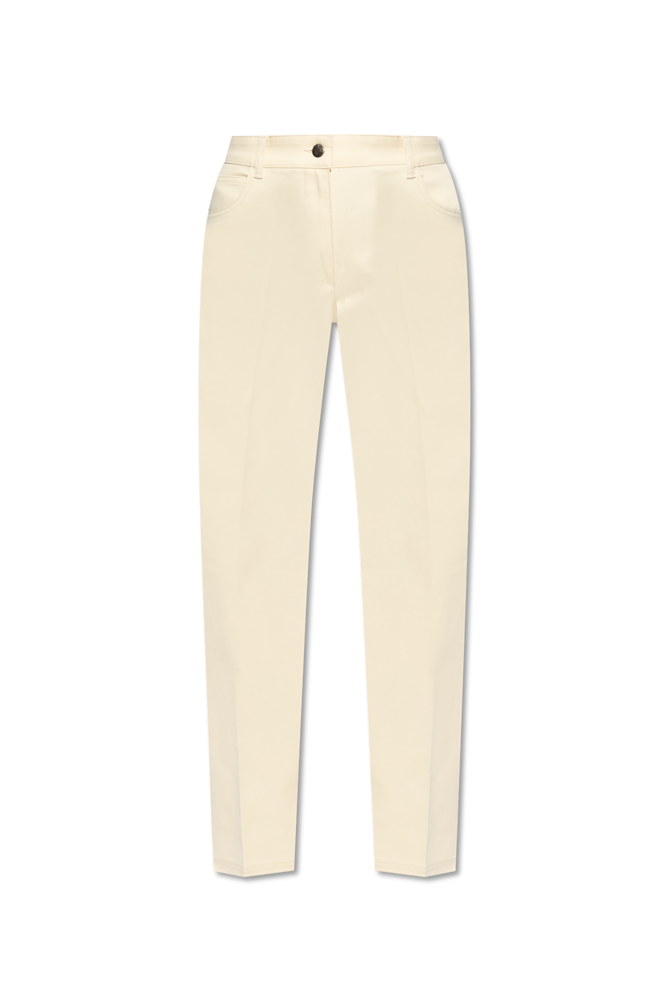 Moncler Bawełniane Spodnie, Kobiety, Kremowy