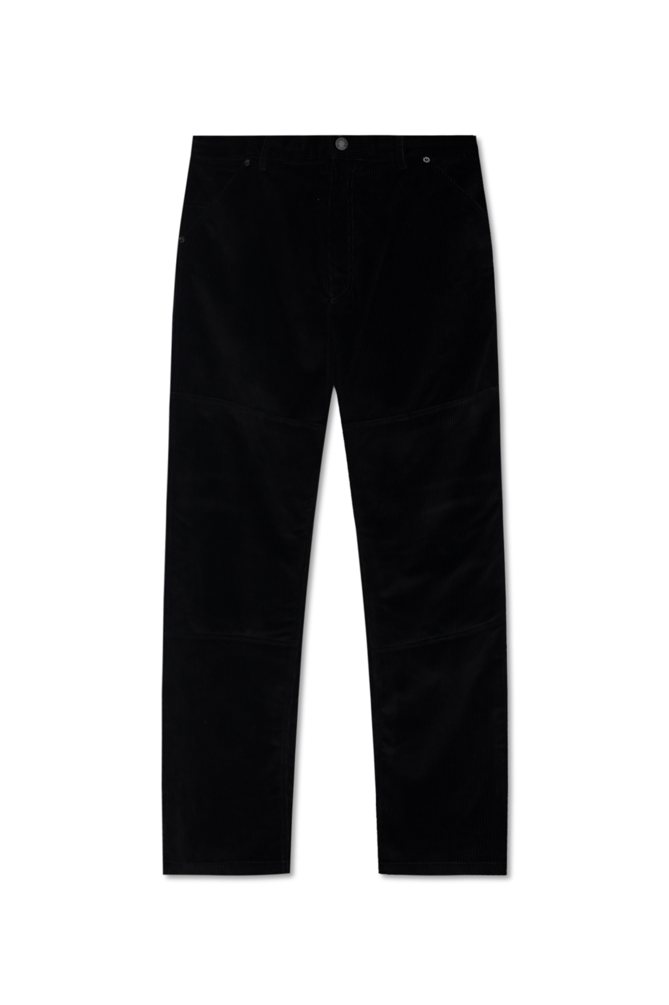Moncler Spodnie Sztruksowe, Mężczyźni, Czarny