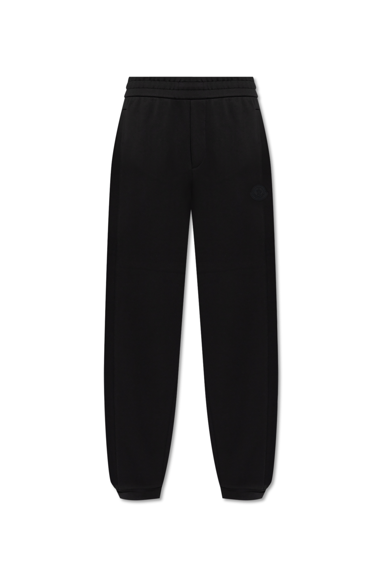 Moncler Spodnie Z Logo, Mężczyźni, Czarny