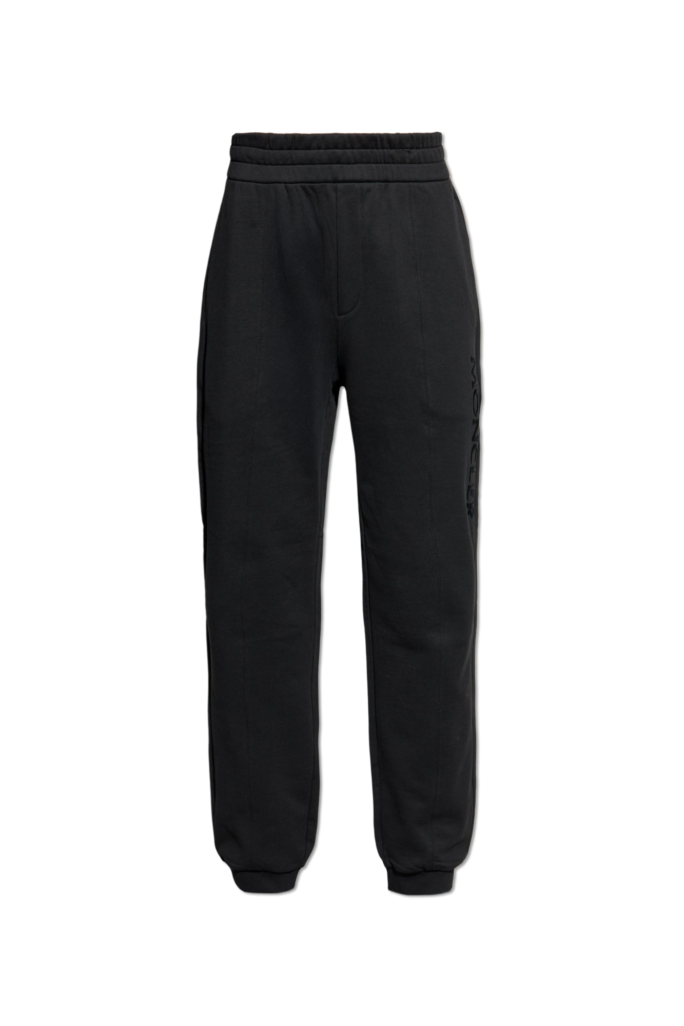 Moncler Spodnie Dresowe Z Logo, Mężczyźni, Czarny